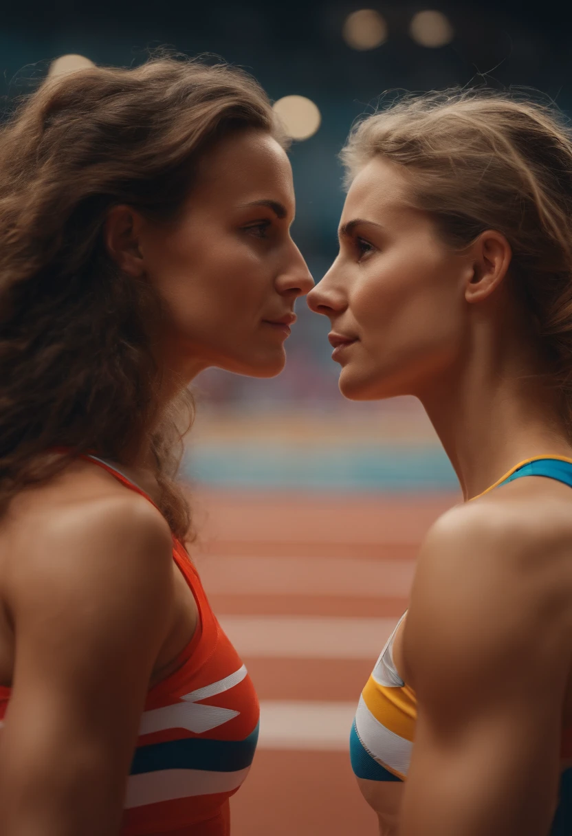 pole vaulters polina knoroz and clara fernandez face to face