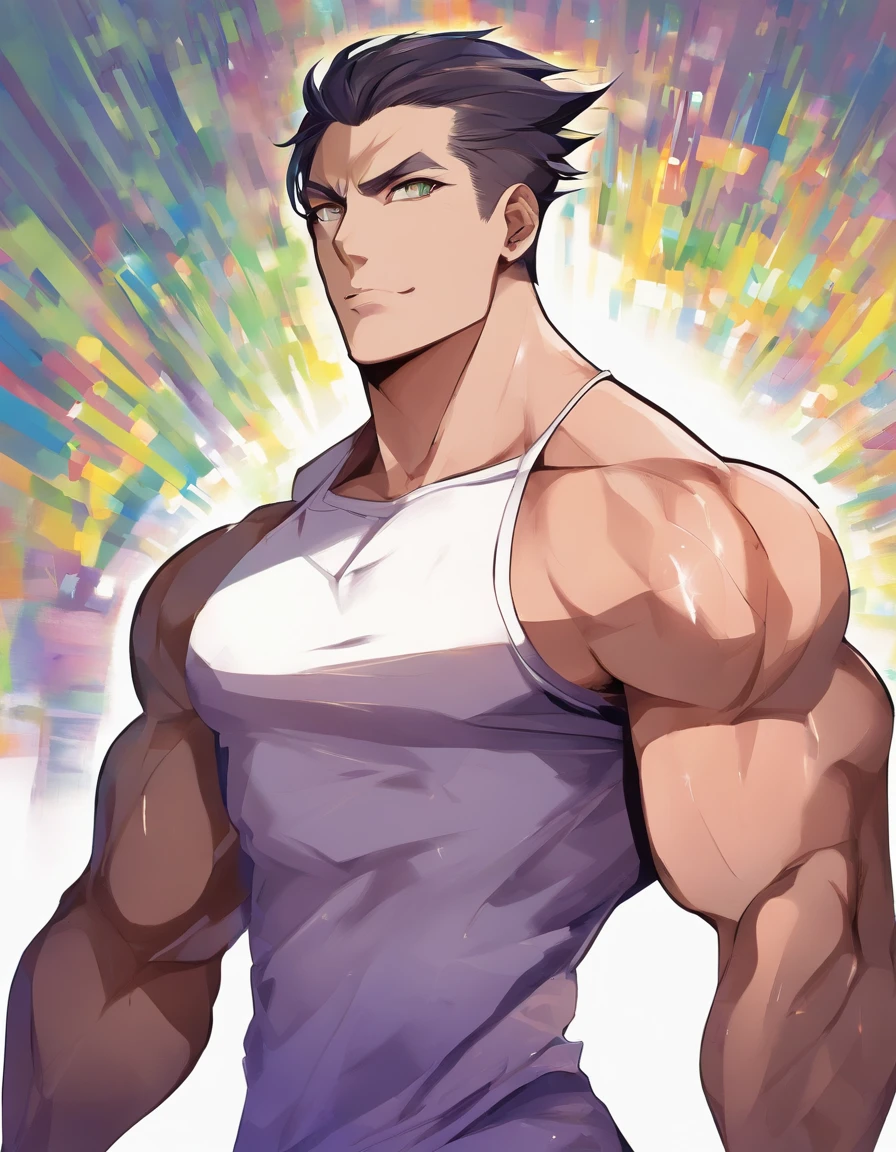 man, Masculino, Cara masculina, atractivo, muscular, ((1hombre)), Obra maestra, absurdos, La mejor calidad ,Detalles intrincados , (piel brillante, cuerpo brillante, piel brillante y grasa lustrada, cabello brillante, pale skin tone), puesta de sol, atractivo, ((muscular)), adulto, Uno, ((pecho abierto)), ((Sin blusa)), Pendientes, pantalUnos negros, No mires la vista , No mirar la vista, Pelo largo blanco, Cara detallada perfecta, Manos detalladas perfectas, vampiro, ojos violetas, ((MLS)), Disparo mediano grande