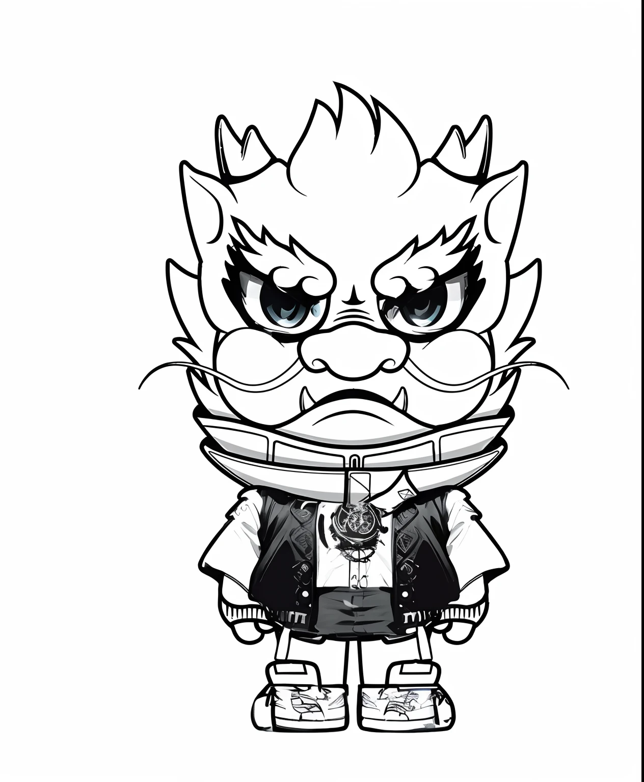 Dragon IP with black and white fashion trends