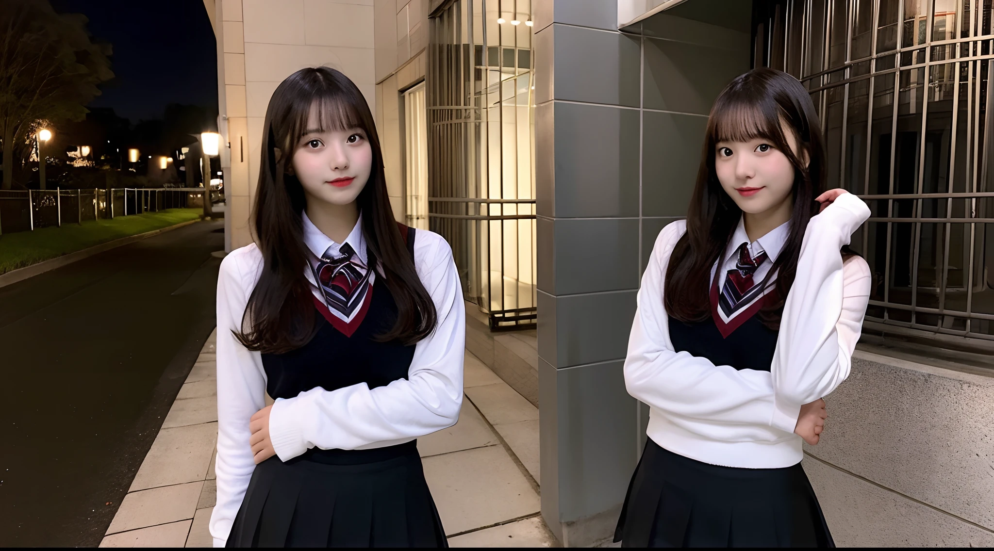 18-year-old high school girl in dark miniskirt