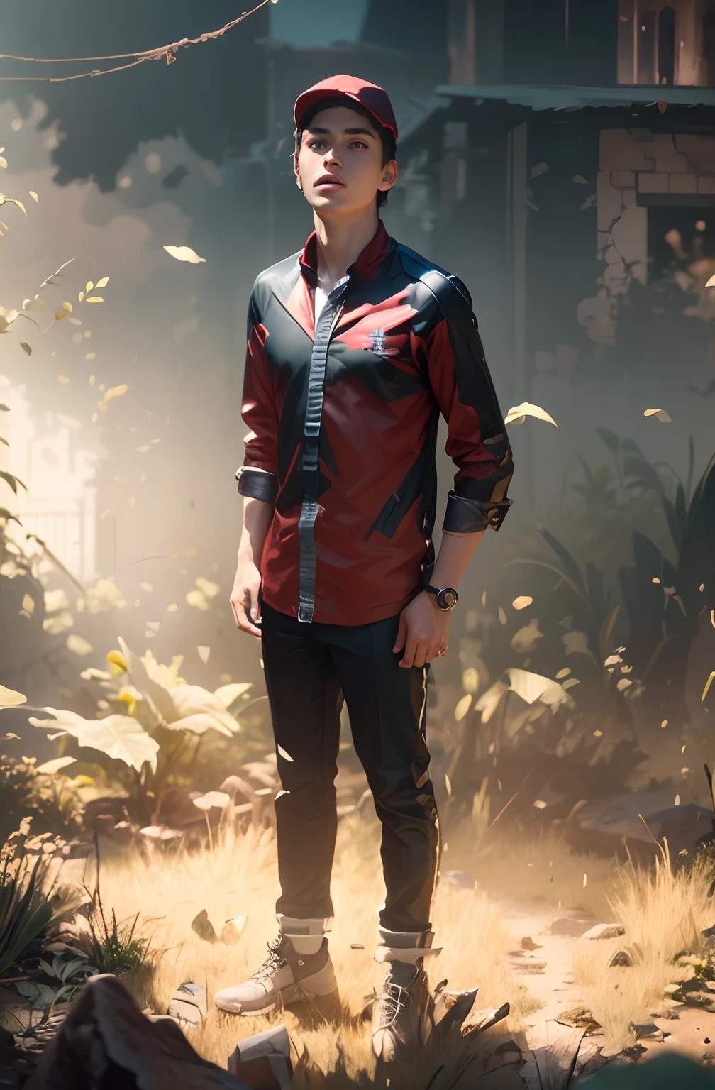 (1boy:1.3), solo, (((extremely detailed face))),(((extremely detailed eyes and face))),beautiful detailed eyes,body-parts__, official art, unified 8k wallpaper, super detailed, beautiful and aesthetic, beautiful, masterpiece, best quality, raw, masterpiece, super fine photo, best quality, super high resolution, photorealistic realism, sunlight, full body portrait, amazing beauty,, dynamic pose, delicate face, vibrant eyes, (from the front), she is wearing a Spider-man suit, red and black color scheme, spider, very detailed abandoned warehouse background, Detailed face, detailed complex busy background, messy, gorgeous, milky white, highly detailed skin, realistic skin details, visible pores, sharp focus, volumetric fog, 8k uhd, DSLR, high quality, film grain, fair skin, photo realism, lomography, huge metropolis in future dystopia, seen from below, translucent