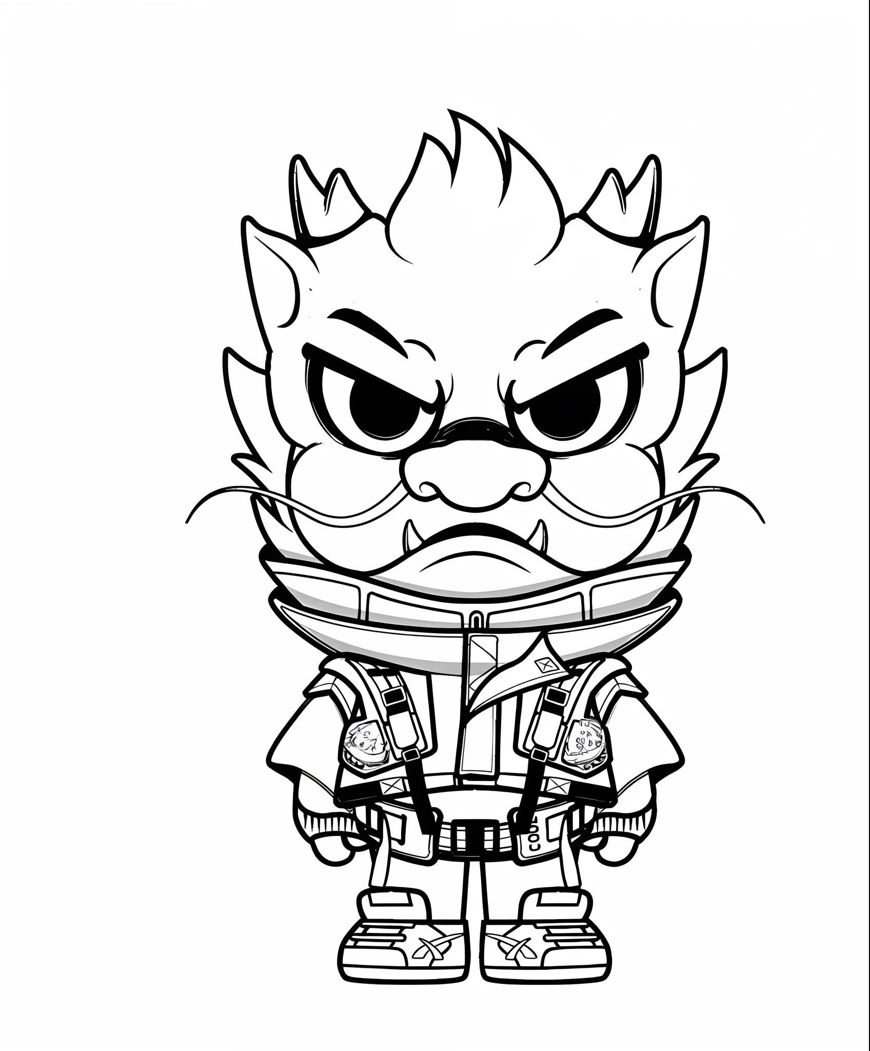 Black and white fashion trend of the little dragon man IP