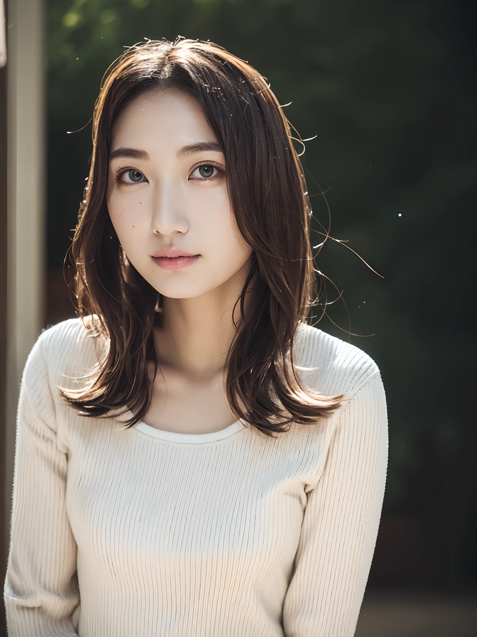 top-quality:1.3、​masterpiece、hight resolution、［1 girl in］、｛独奏｝、fully body photo、((Photorealsitic):1.1)、Real person、mascara, ,(Textured skin, Skin pores:1.1), (Imperfect skin:1.1) intricate detailes, (Unripe, 8K:1.2), Detailed skin、japanes、Sweat knitwear、catchlight、piercings、a necklace、white walls