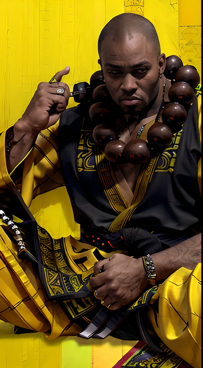 (wearing heavybeads: 1.8), sitting in a factory, (realistic styled by karol bak : 1.4). german ethnicity boy, medium closeup of (a black belt judoka: 1.5).  in munich complex ornate background, sharp focus, masterpiece, (RAW photo, fashion: 1.3), intricate and detailed.