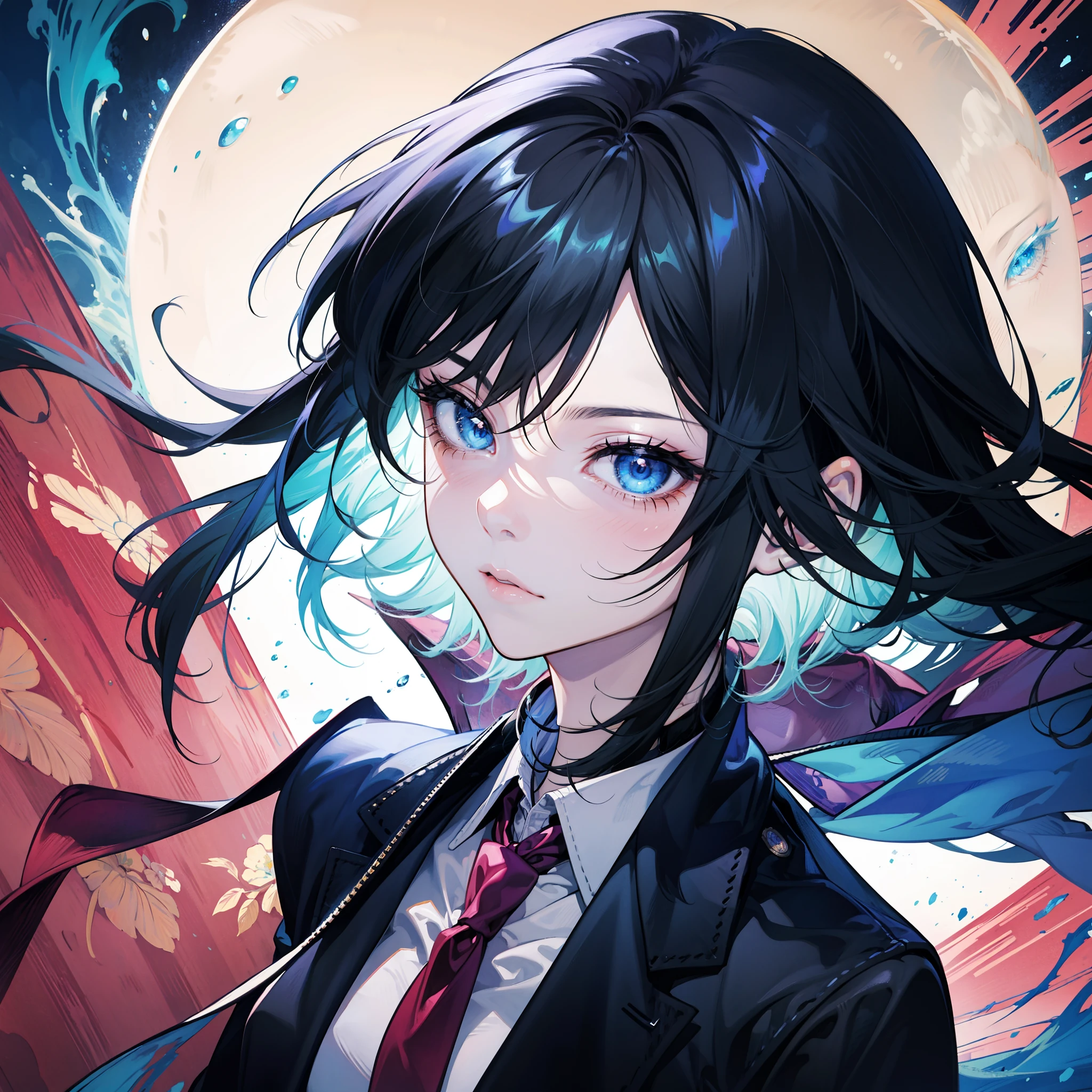 anime - style image of a girl in a black jacket and red tie, beautiful anime pose, anime beautiful girl, anime portrait of a beautiful girl, female anime style, young anime girl, realistic anime artstyle, beautiful guy in demon slayer art, tall anime guy with blue eyes, anime girl, badass anime 8 k, anime style 4 k, female anime character, very beautiful girl and sexy