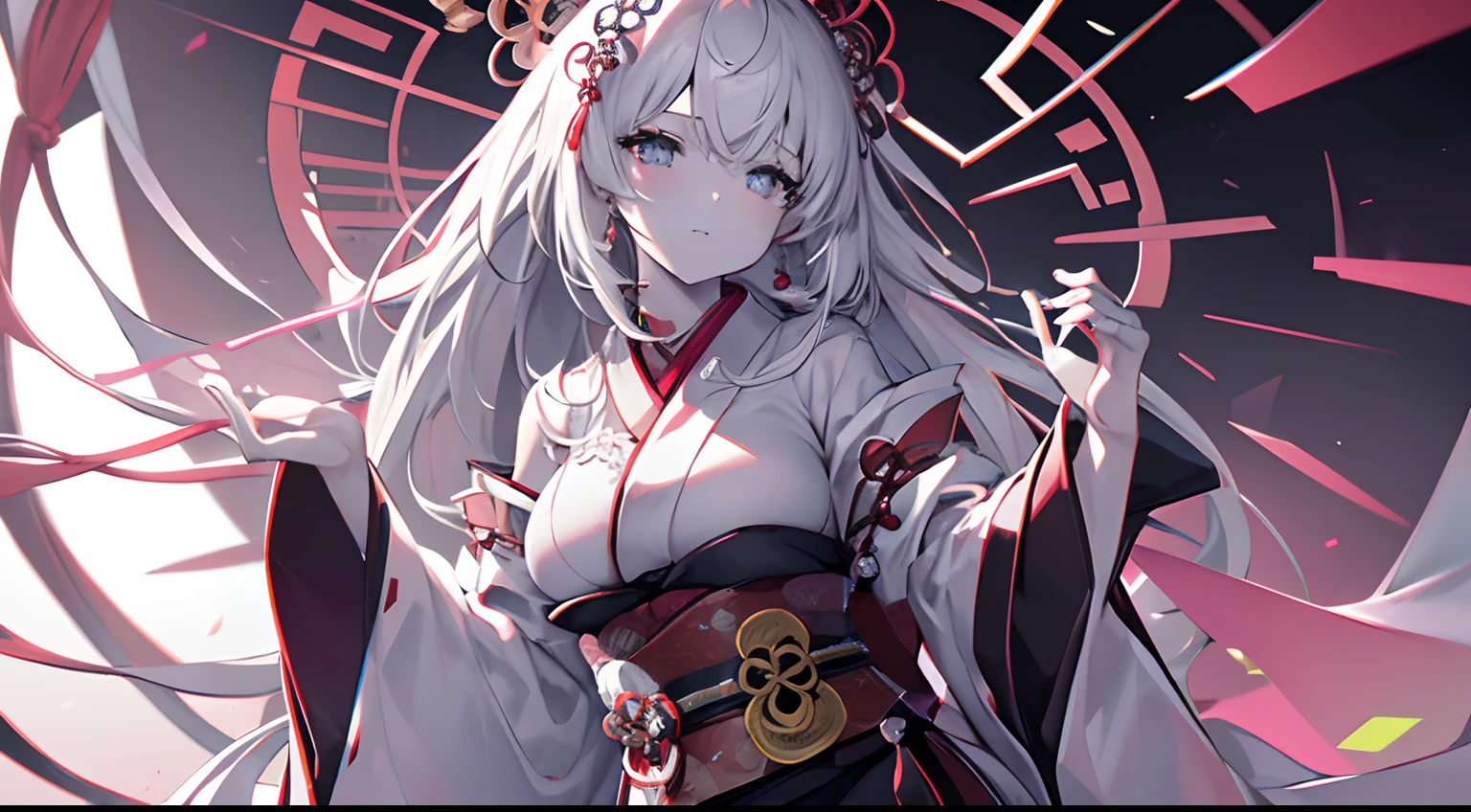 (1 girl), (Dragon Girl), ((Oriental dragon horns growing from the head)), Asymmetrical Hairstyles, (super high quality), masterpiece, Cowboy Shot,Dragon&#39;s Eye, Crimson Hair, Mid cut, Tie the ends of your hair, Casual Scene, She is wearing fashionable clothes, sun, Emits warm tones, Street atmosphere, Perfect body, (E Cup:1.2), Please open your mouth wide, (Jagged teeth), Fresh, (Long bangs:1.3)Highly detailed face and eyes, Digital Art, beautiful, Cinema Lighting, by Yusuke Murata.tonality, Romanticism, modern art, Impressionism, reflected light, 8k, masterpiece, Advanced Details, highest quality, Accurate anatomy