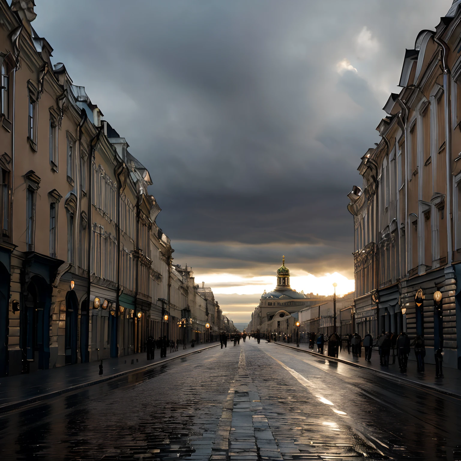Gloomy St. Petersburg in 1865