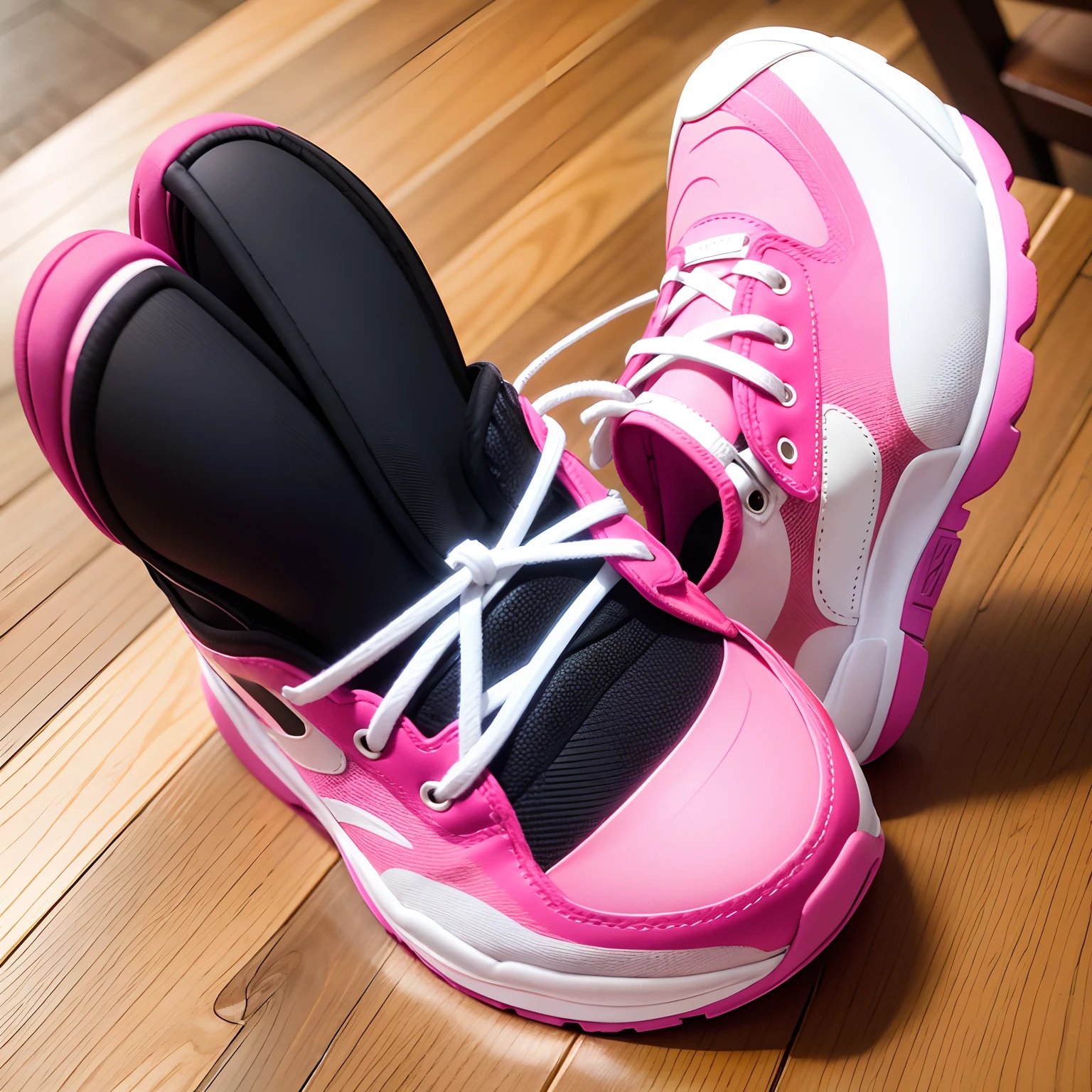 Fashionable,Unique Sneakers,on the table