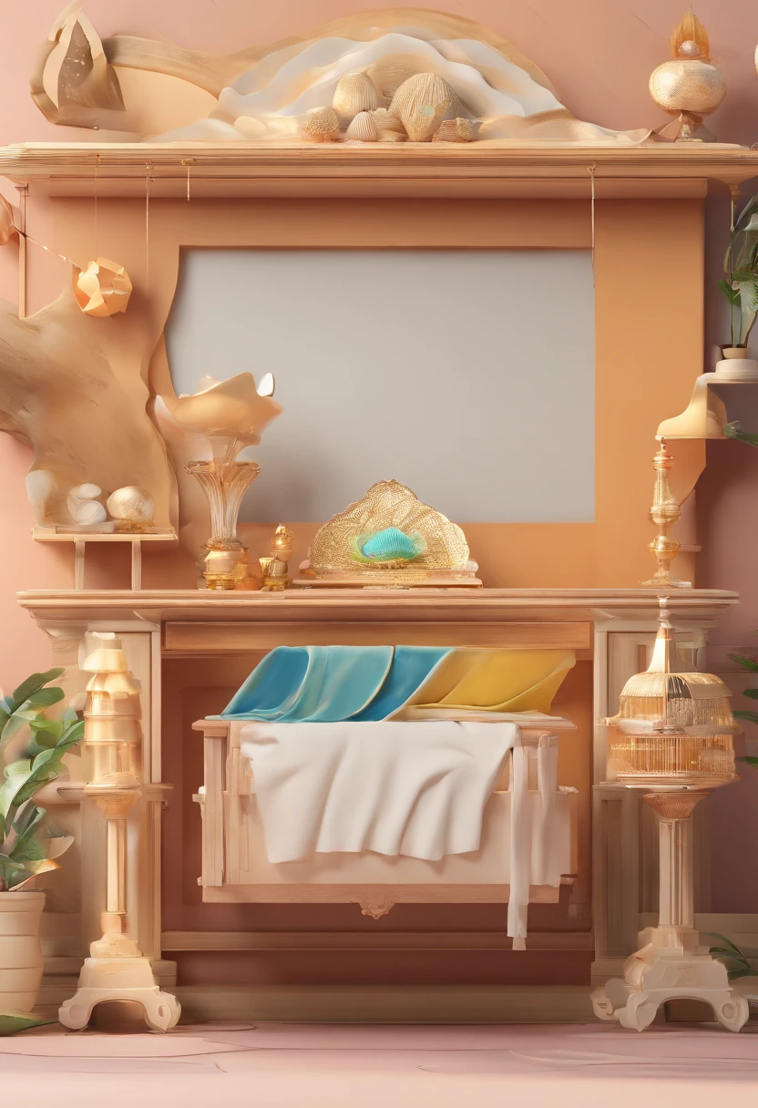 Complex shell shapes, treasure chests, game props, scallops