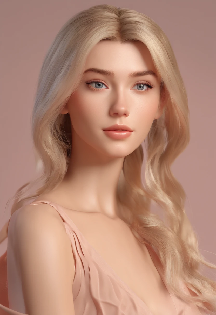 ((best quality)), ((ultra res)), ((photorealistic)), (intricate details), 19 years old, blonde hair, perfect face, make up:1.5, light on face, face detail, NAKED, short hair,