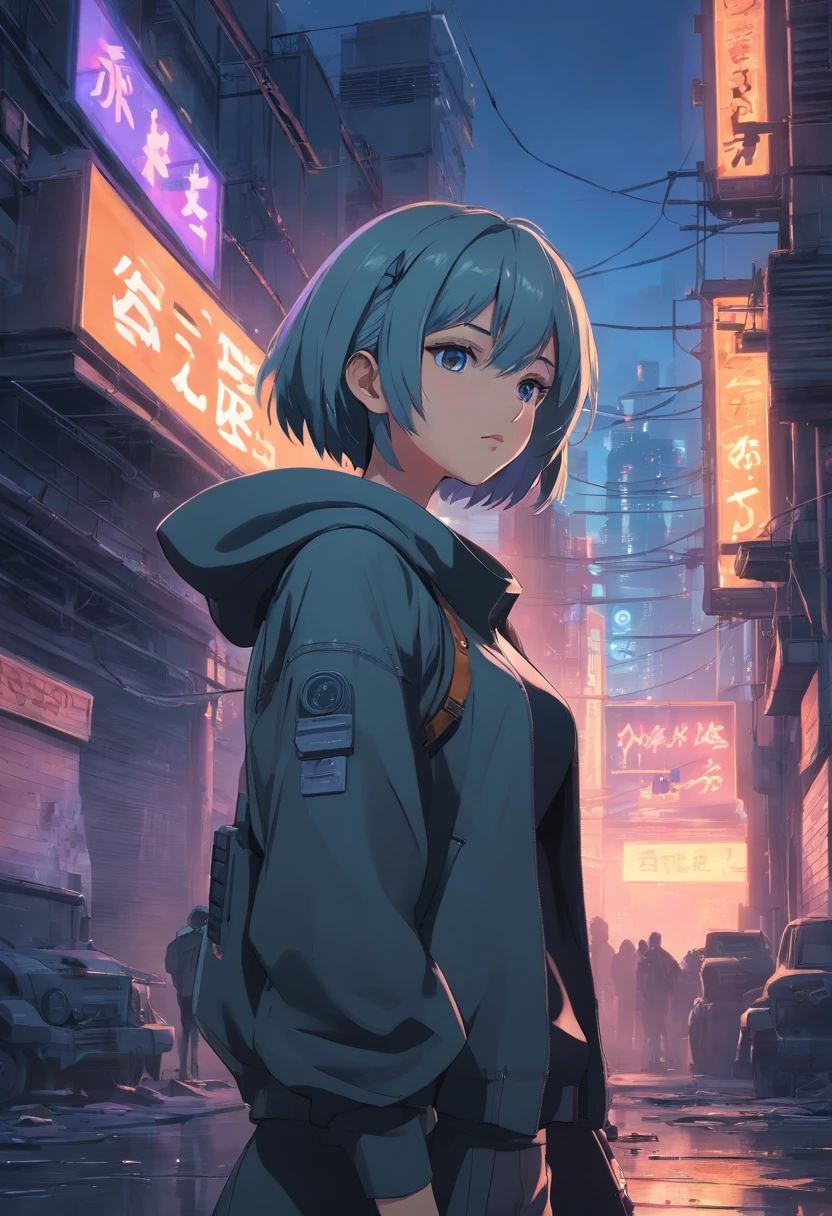 Rich facial expressions,8 sheets made,Detailed representation of the 2B of the Nier Automata, With his beautiful detailed eyes, Lips and face, long eyelashes, Not only its elegant appearance, fierce look, But mysterious, And stylish black clothes. The scene takes place in a futuristic dystopian environment, Abandoned buildings and rubble scattered, Gives a post-apocalyptic atmosphere. Lighting is dramatic, Deep shadows and vivid neon lights illuminate the scene. Image quality is of the highest standard, Ultra-detailed textures and realistic rendering, Shows all the intricate details of the 2B look. The color palette is predominantly dark, With a combination of cool tones to enhance the aesthetics of cyberpunk. Art style is reminiscent of conceptual art, Capture the essence of the game's unique atmosphere and style.