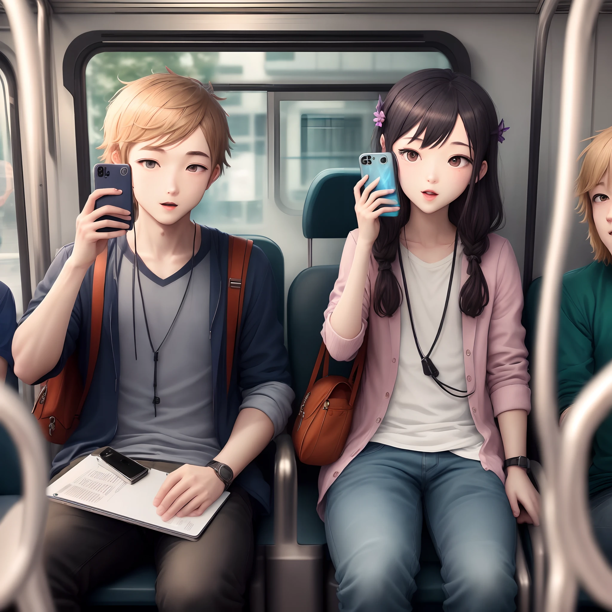 Neuro Sama by two guys on a bus and filmed on a phone