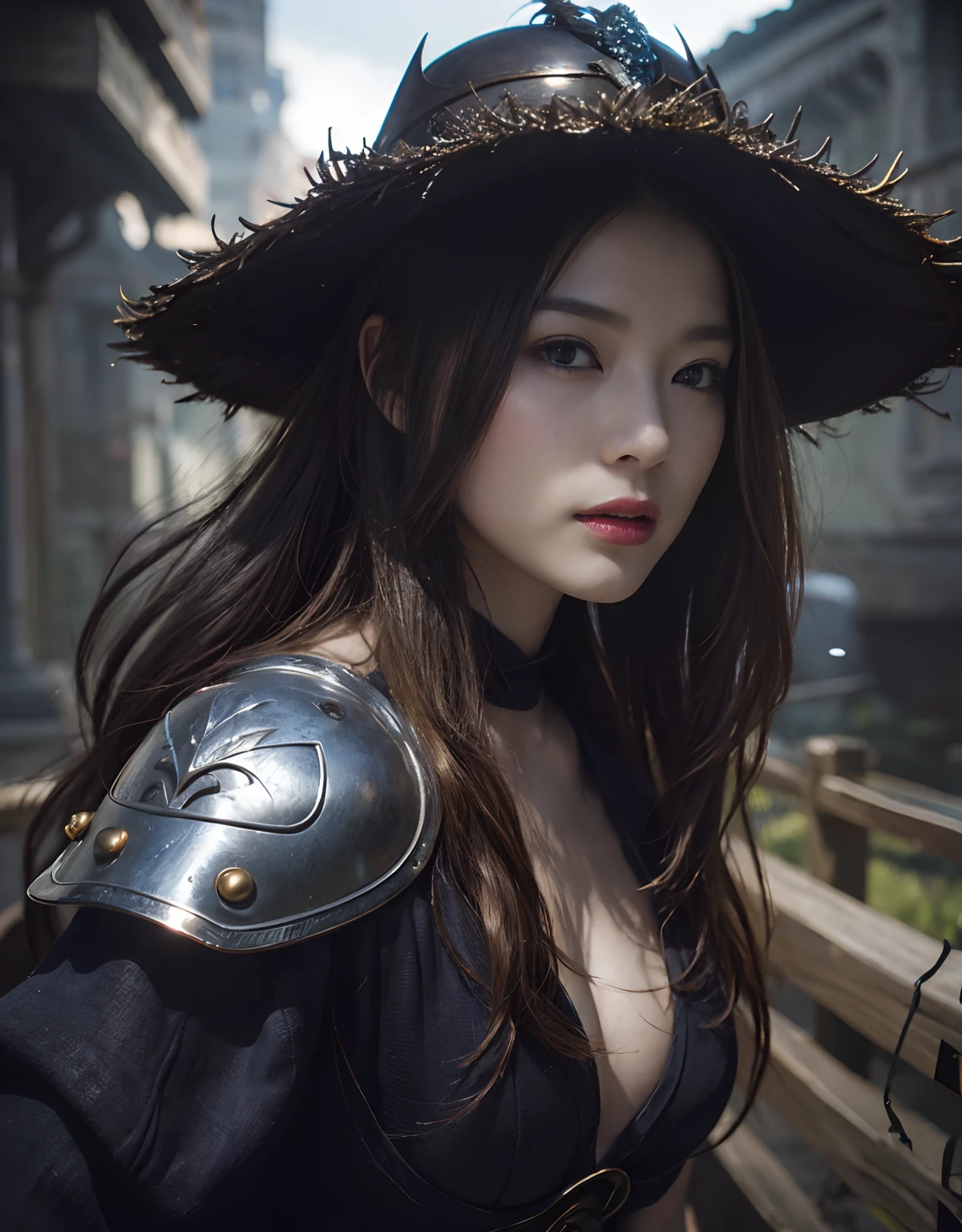 (One Knight Girl)、top-quality、masterpiece、超A high resolution、(Photorealsitic:1.4)、Raw photo、女の子1人、(Wear the Dark Knight's Armor)、glowy skin、(Random hair),(((Dark Fantasy)))、Fight with beautiful swords and shields、(((Mystical expression))),(Gorgeous gold metal body)、(Fight goblins、ogre、Fierce battle with orcs),(Fighting strong enemies)、Fight fiercely、(Background of decaying dungeon ruins)、(Ultimate Beauty)、(Detailed knight's helmet)、(Fighting Demonic Beasts)、(Wizard Hat)、((super realistic details))、portlate、(Strong giant demon beast background),globalillumination、Shadow、octan render、8K、ultrasharp、Colossal tits、Raw skin is exposed in cleavage、metals、Details of complex ornaments、Japan details、highly intricate detail、Realistic light、(Mystical expression),CGSoation Trends、Red Eyes、radiant eyes、Facing the camera)、Gundam、Small LED、Toostock、(Background of the mutation)、(Attack of the Monster Beasts)、Ultimate Beauty、beautiful female knight、Wear colorful armor、Detailed sword、(Wearing legendary armor)、