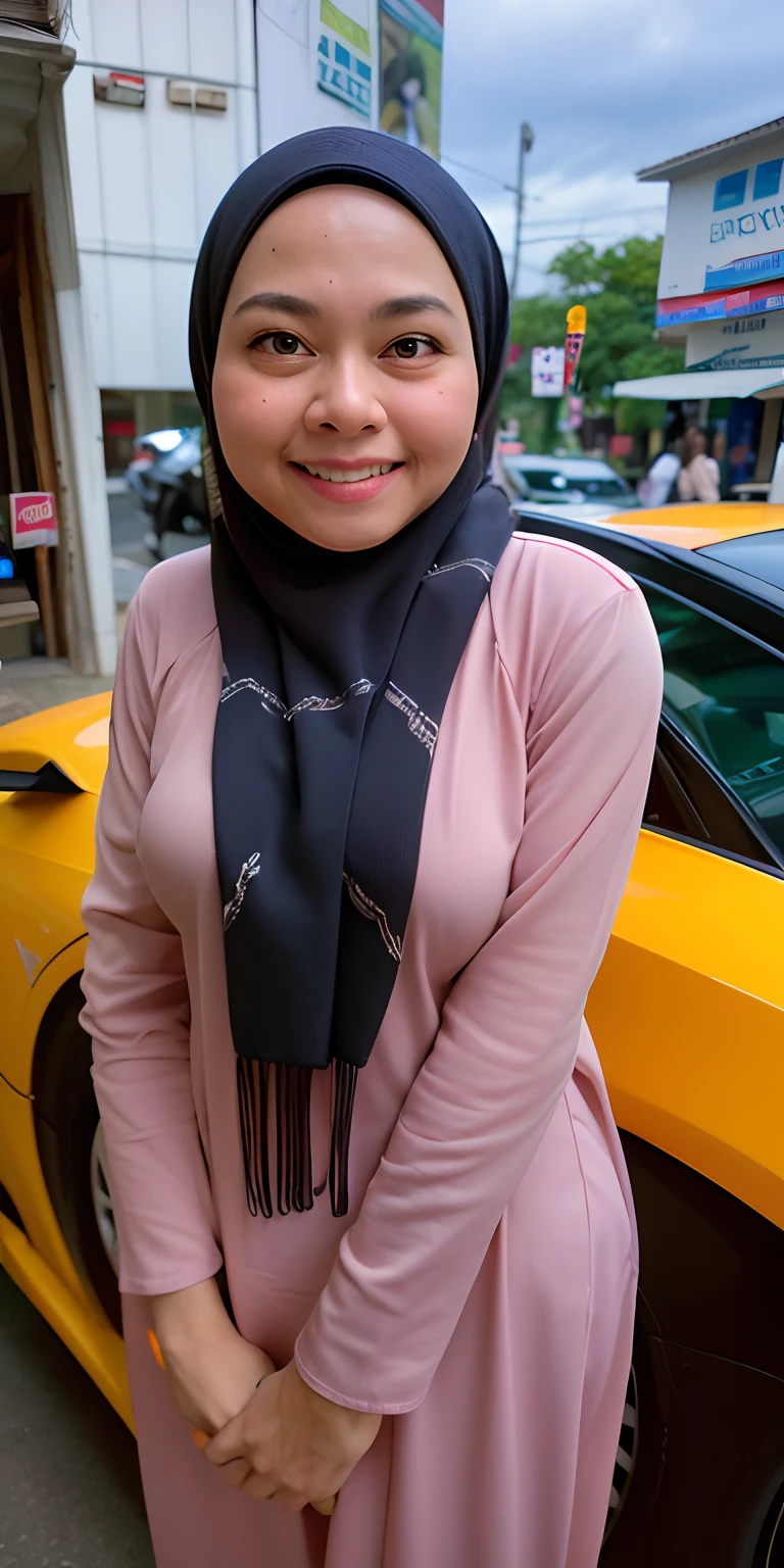 1 matured malay girl in hijab wear kebaya, kuala lumpur street, nighttime, neon city lights, upper body,close-up, seducing, sexy pose, (8k, RAW photo, best quality, masterpiece:1.2),(realistic, photo-realistic:1.37),