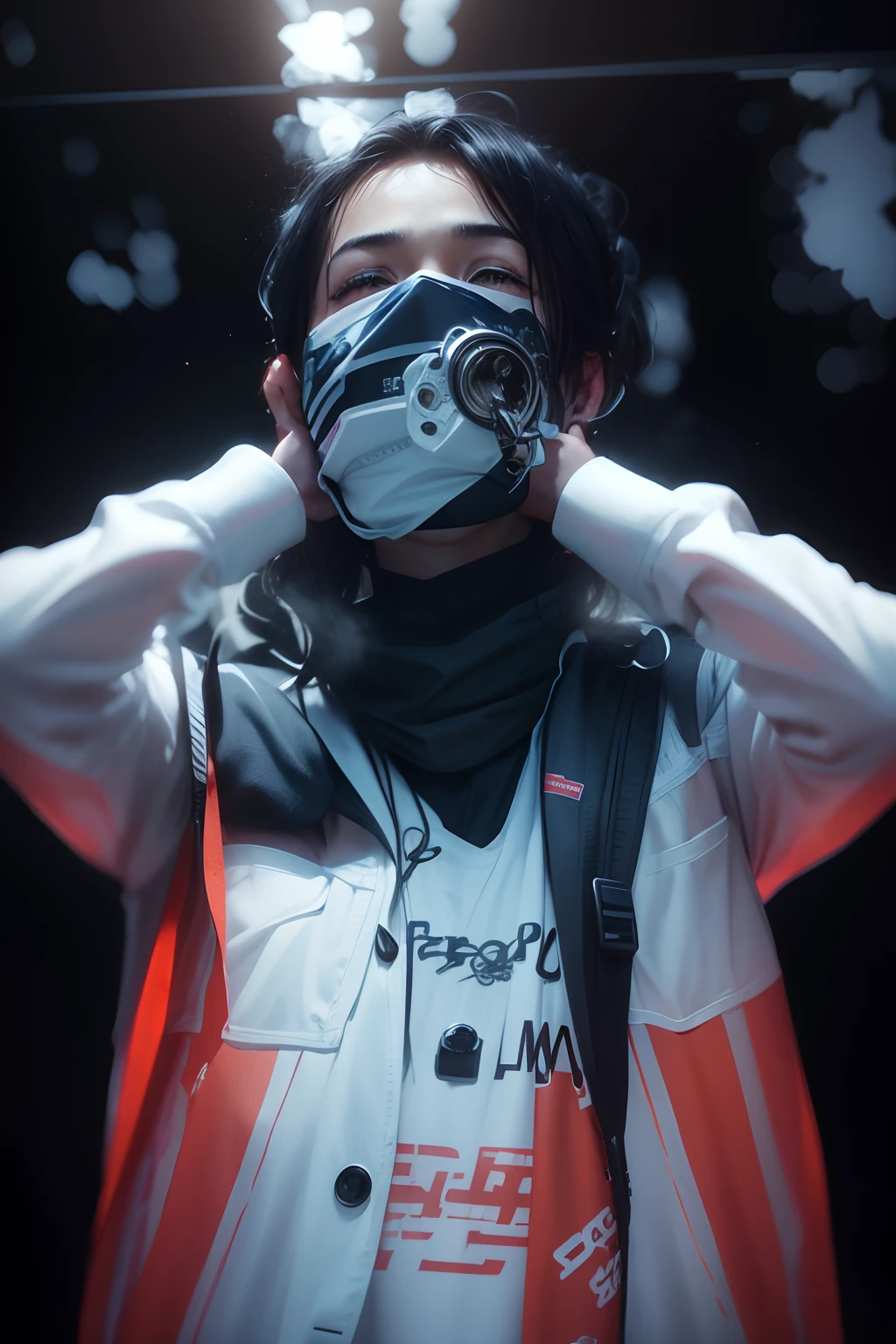 Change this background realistic faced 4K photo