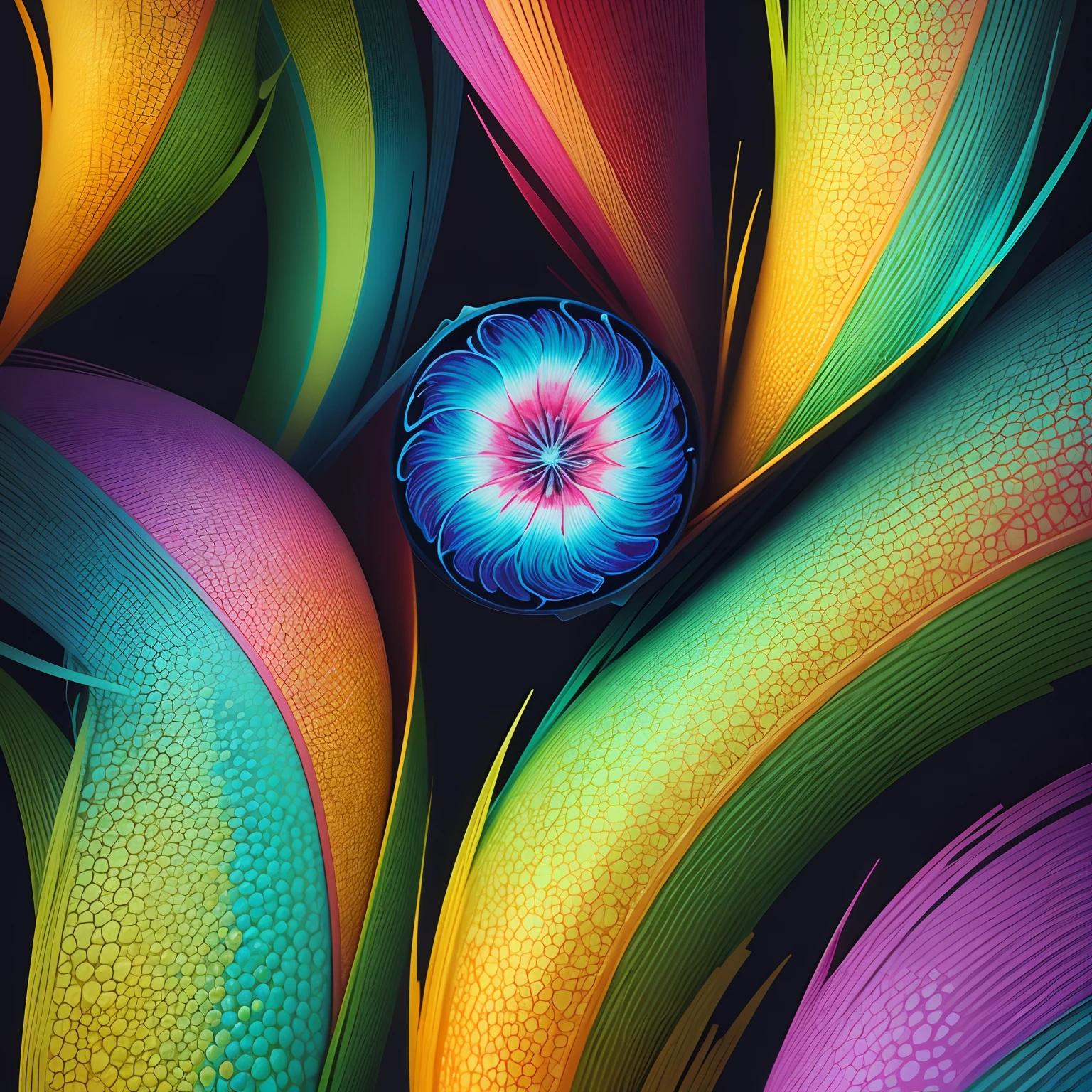 "Explore the intricate patterns and vibrant colors of the natural world with our AI-generated images inspired by the beauty of biology."