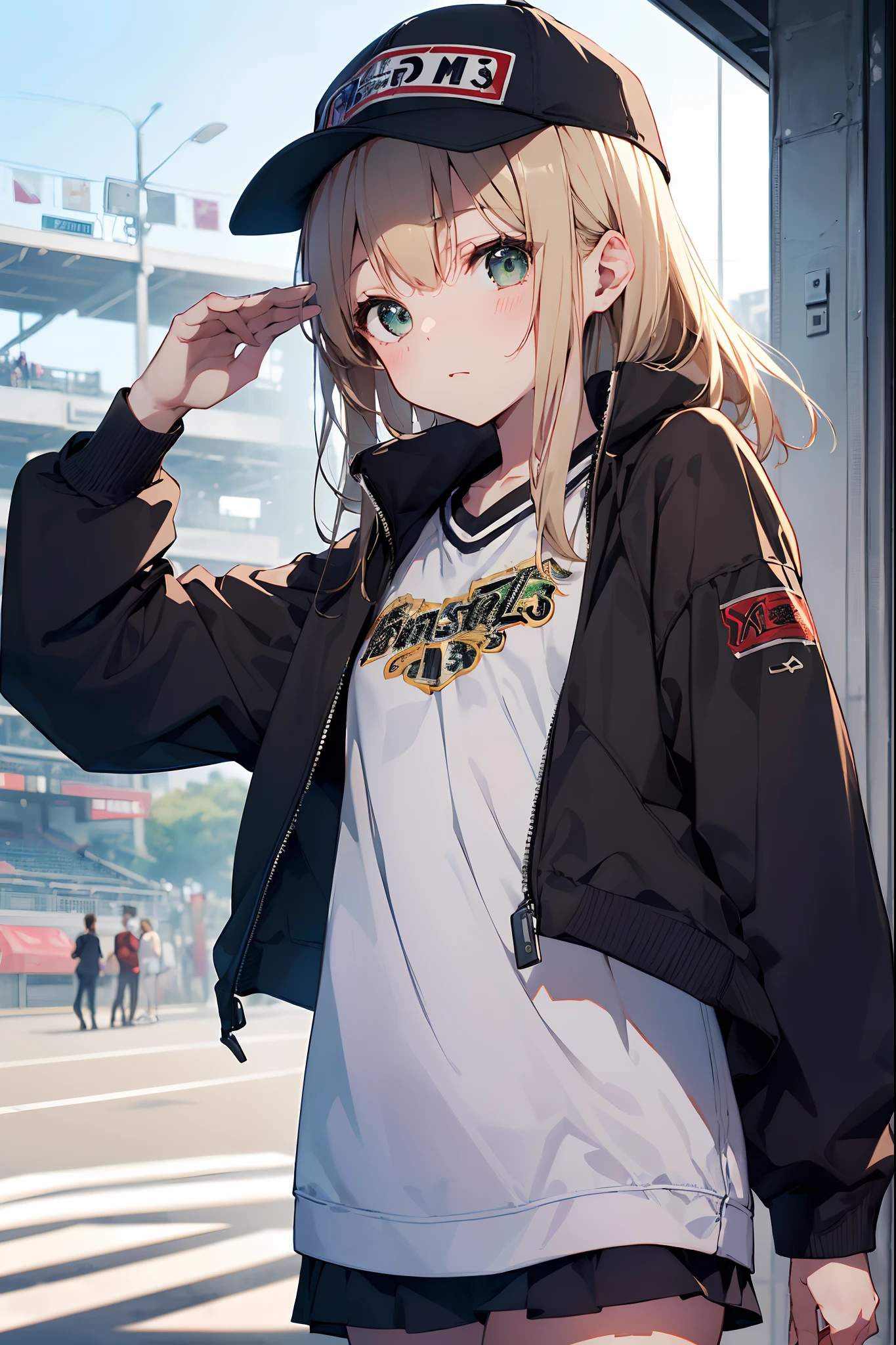 ((masutepiece,Best Quality)), (1 Girl Is Tom Girl),(Lori,,13 ye, Full limbs、complete fingers、flat chest, A dark-haired,Shorthair,Small butt,Small eyes、wearing sailor uniform,baseball cap,beatiful detailed eyes,8K, 超A high resolution, Official art, Illustration,