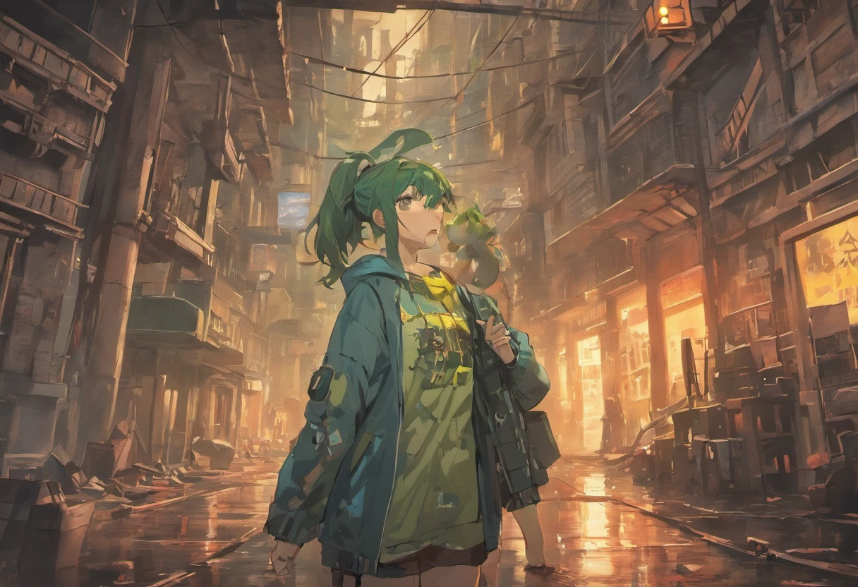 "Devastated by a zombie apocalypse, the once vibrant metropolis now lies in ruins."