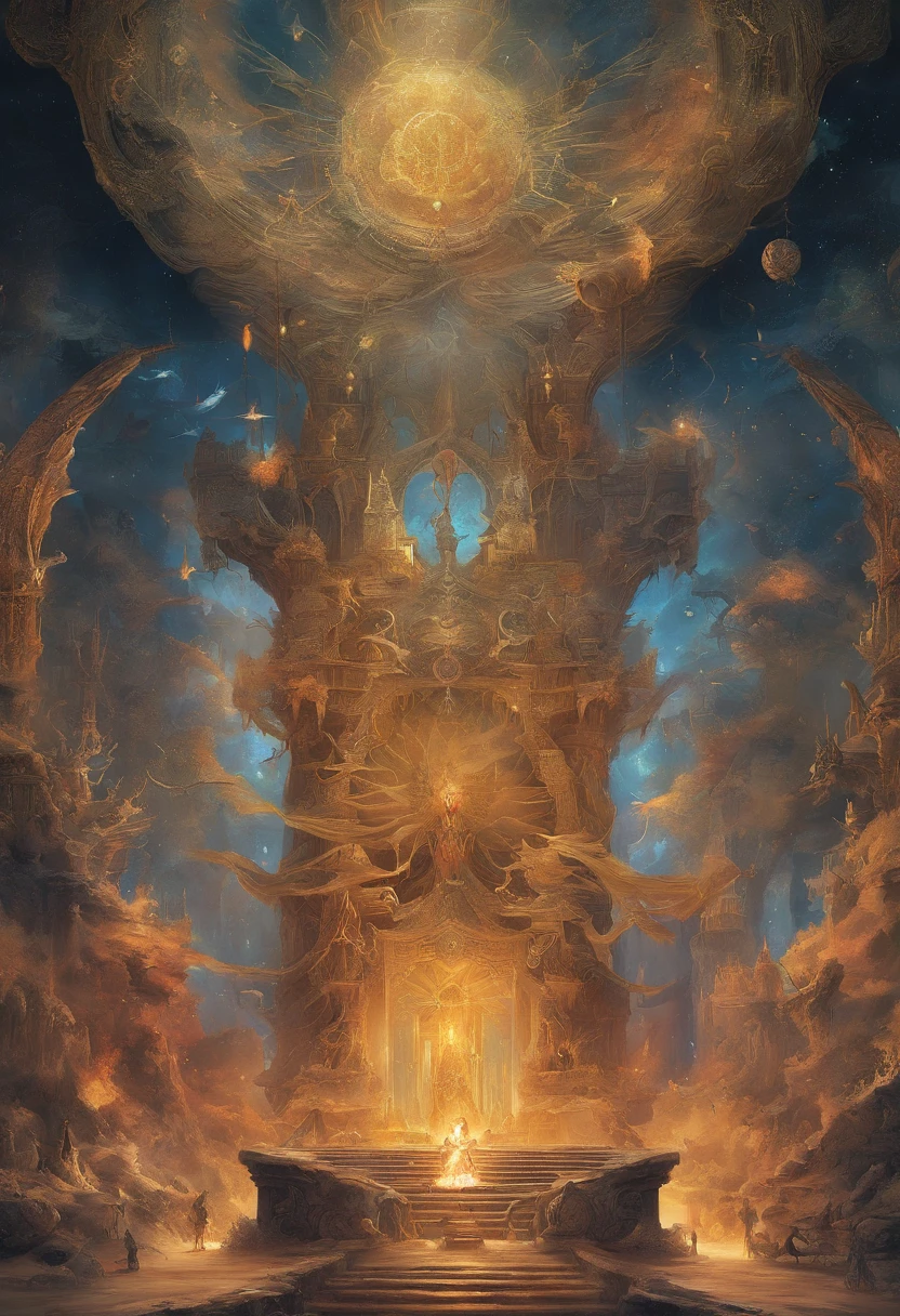 It exists outside the ordered universe,A place that no dream can touch;This destructive force without a definite body shape exists in the deepest chaos,Roll and boil in the center of everything infinite、Blasphemy - the unfettered demon lord Azathos,No lip or tongue dares to shout its name。In the uncanny dark hall on the other side of time,In the center of the low, crazy beating of the abomination drum and the hollow, monotonous howl of the terrifying magic flute,It's hungry and eroding,A series of kaleidoscopic visions appeared before his eyes,Then all this dissolved from time to time in an unfathomable vast dark abyss,Countless deeper black worlds and the sun revolve in this abyss。He remembered the ultimate chaos mentioned in ancient legends—in the middle of that chaos there was a god of blind foolishness,Azathos, Lord of all things。He is loosely surrounded by large groups of dancers who have no mind or fixed shape,Settle down with the monotonous bass of the odious flute held in its nameless paws