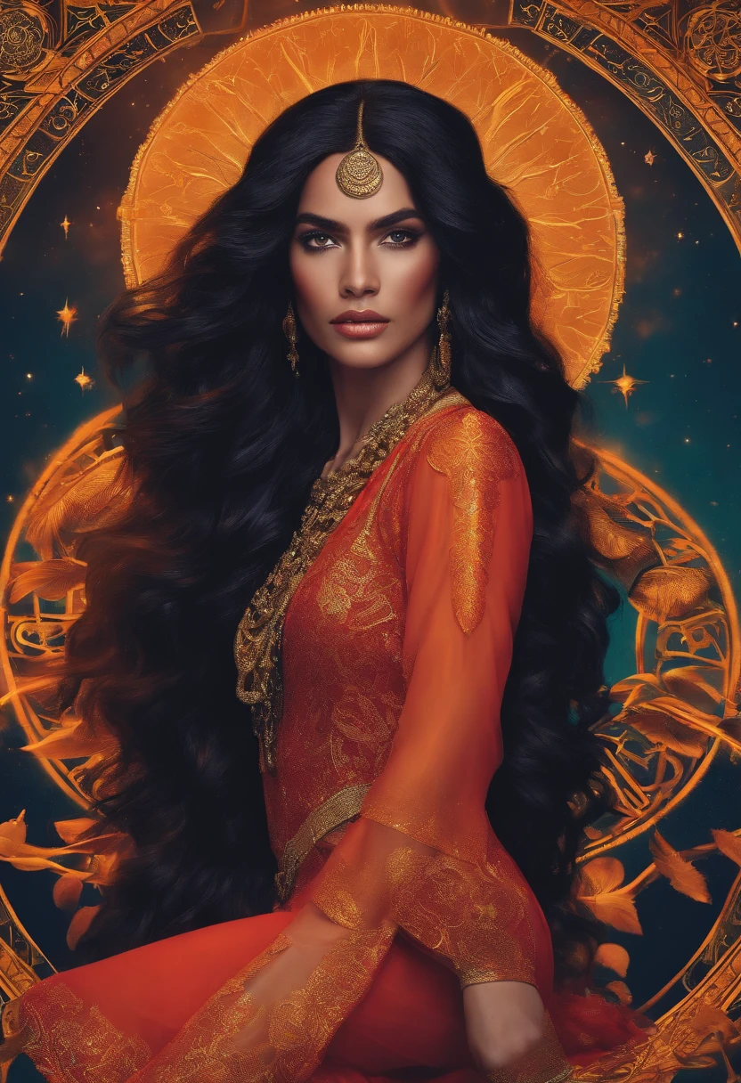 zodiac,drak,Flashy clothes,full bodyesbian,Long hair,