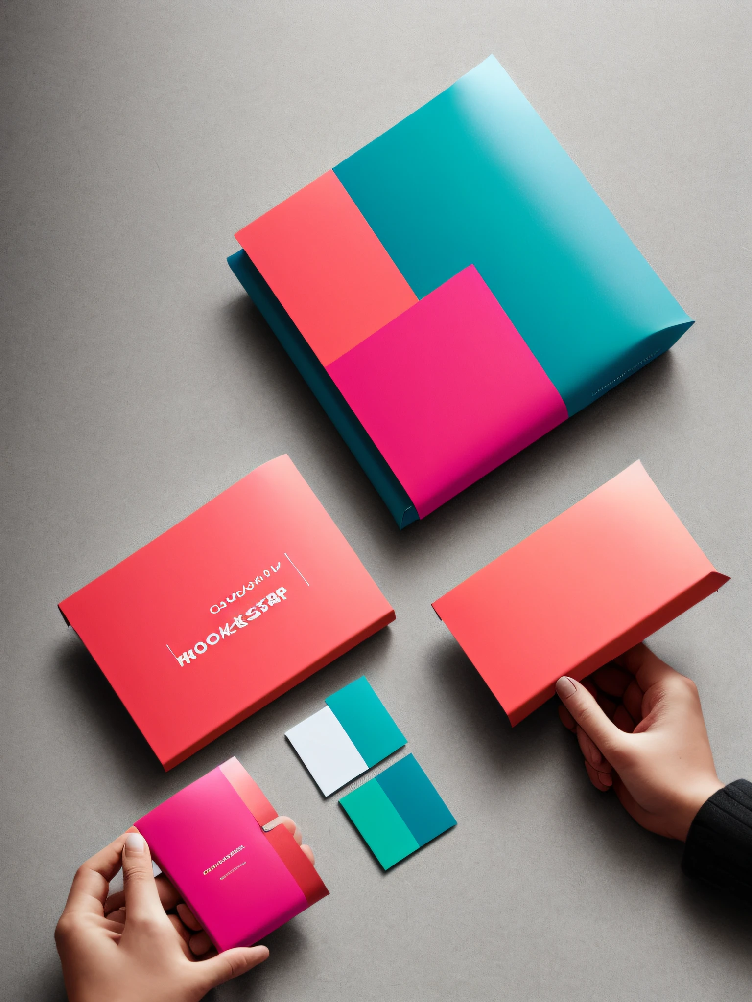 hand holding, [Product] mockup, [Color] backgrounds, handheld, aerial view, minimalist outlines, large-scale, captivating