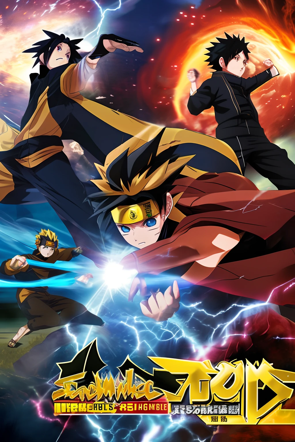 Naruto, Ash, Pikachu, realistic 3D battles, both fighting in the picture, Pokemon, realism, detailed characters, immersive environment, dynamic poses, vibrant colors, special effects, intense action, energetic movement, power clashes, dynamic lighting, textured surfaces, epic battle scene, intense expressions, iconic characters, electrifying atmosphere, detailed animations, visually stunning, high-resolution, masterful artwork, fierce combat, anime style, powerful attacks, dramatic composition, intense emotions, captivating narrative, energetic atmosphere.