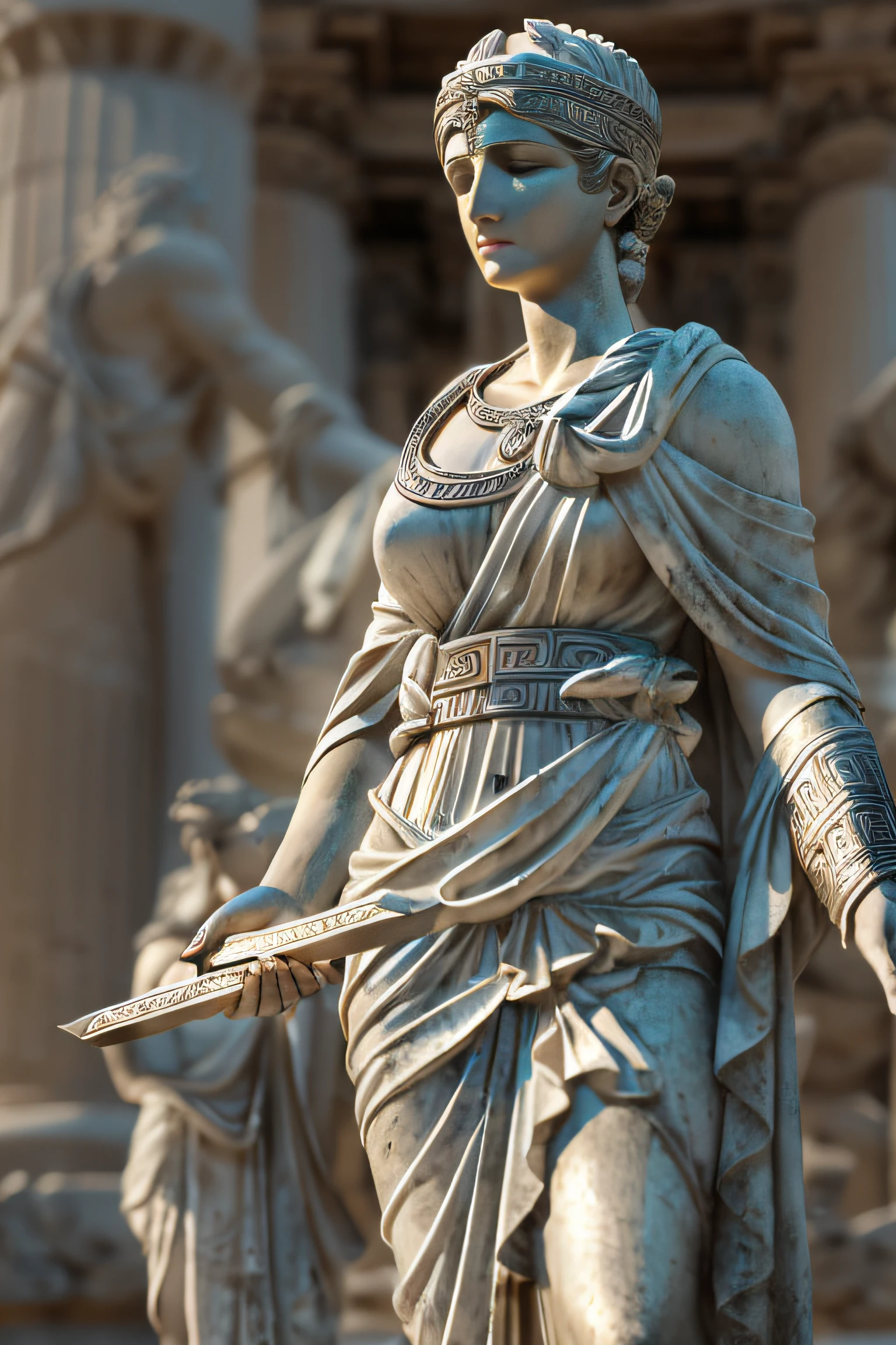 masterpiece,best quality,absurdres,high details,8K,photorealistic,at distance,cowboy shot,(playful gaze, smirking, radiant smile:1.1),
aphrodite,
amazing body,
(ancient greek architecture,ruins, abandoned city background:1),complex background,<lora:GreekClothes:1>,(greek clothes:1.4),<lora:Concept_-_More_Details_v1.0:1>,<lora:silvercarvingcd:0.8>,silvercarvingcd,, intricate, elegant, highly detailed, symmetry, magical atmosphere, sharp focus, majestic, very coherent, radiant, advanced, cinematic, artistic, fine detail, winning, beautiful, stunning, dramatic light, designed, rich deep colors, perfect professional background, ambient, tailored set composition