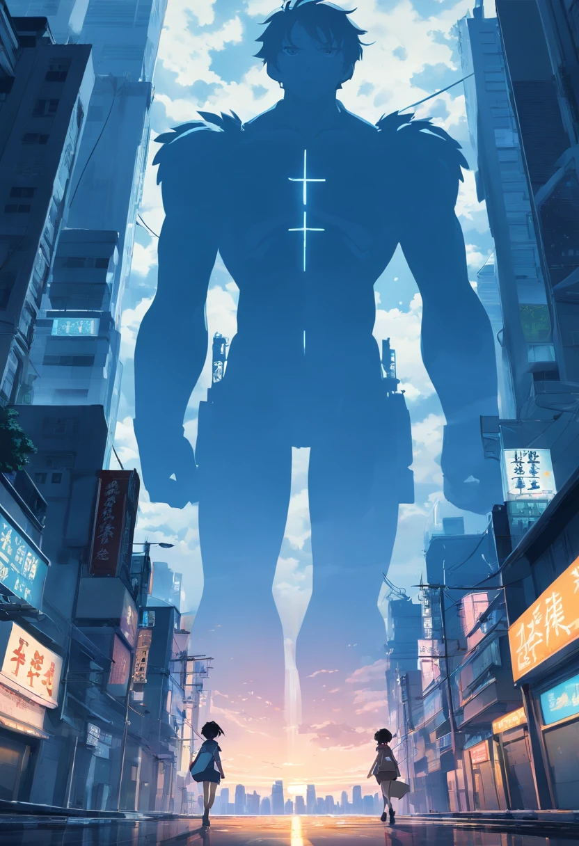 Create a moody black and white movie poster in the style of Hajime Isayama's attack on giants. The poster should prominently appear Erin Jaeger, Dressed as Paradise Island and ODM Equipment, Looking forward to the city of the end of the world