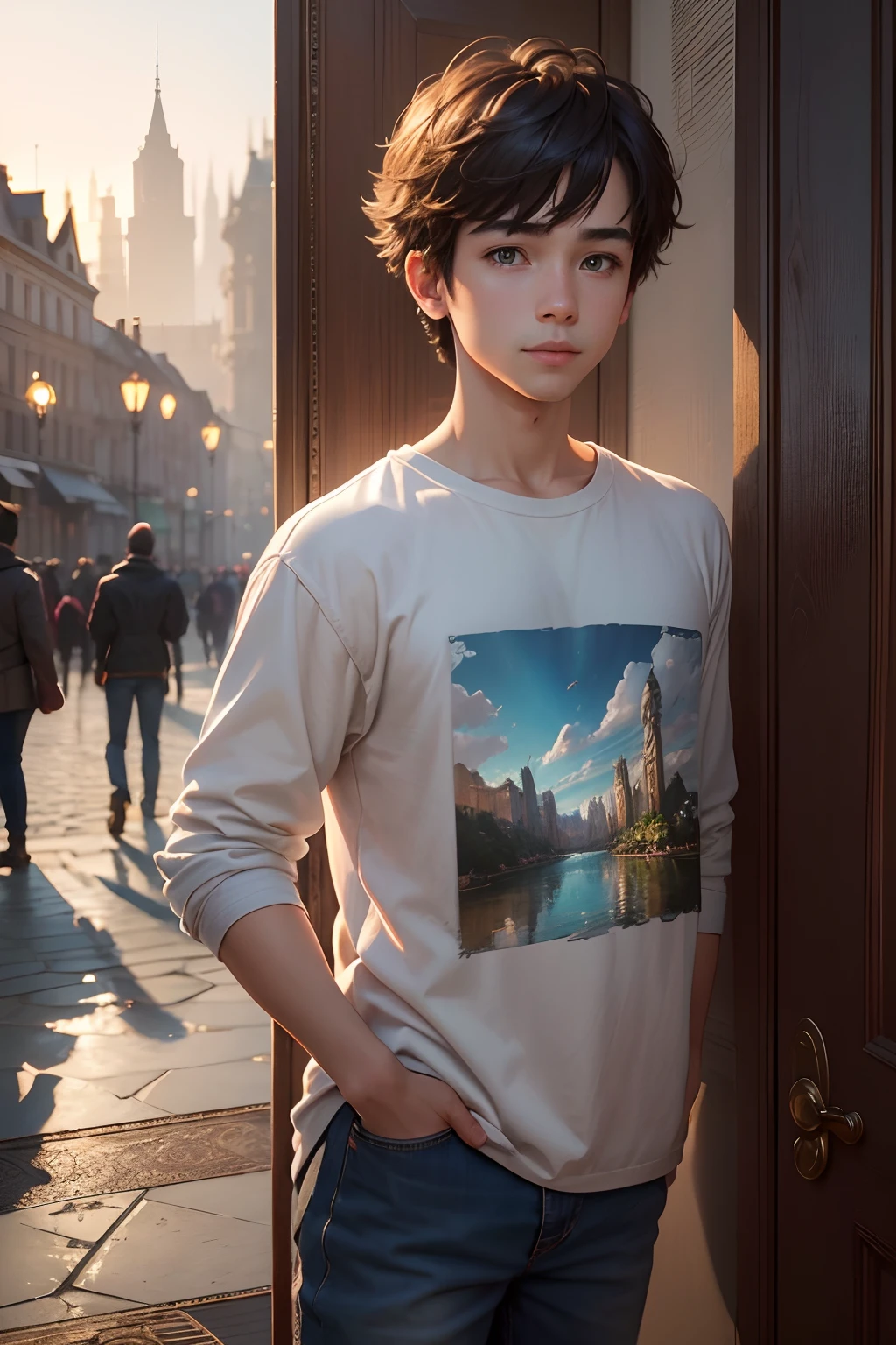 The prompt that I have generated for the given theme is:
"A boy with a multitude of backgrounds in his life, (best quality, highres, ultra-detailed), surrounded by diverse environments and vibrant colors, (concept artists), capturing the essence of his journey. The boy's eyes reflect a deep curiosity and determination, (beautiful detailed eyes) as he explores each backdrop. His lips carry a mischievous smile, (beautiful detailed lips) always ready for the next adventure. The landscapes range from breathtaking natural sceneries to bustling city streets, each rendered with (HDR, vivid colors) to create a visually captivating experience. The lighting casts a warm glow, illuminating every scene with a (realistic, photo-realistic:1.37) touch. (ultra-fine painting, sharp focus) techniques are employed to depict the intricate details of each backdrop, creating a sense of (extreme detail description, professional, masterpiece:1.2). From the calm serenity of a quiet beach to the electrifying energy of a bustling metropolis, the boy's life is a canvas painted with (landscape) tailored to his ever-changing dreams and aspirations."
Be aware of:
This prompt is longer,There are 15 tags in total,46 words。Please answer next time,Keep the number of tags to 40,And try to describe it in a concise way。