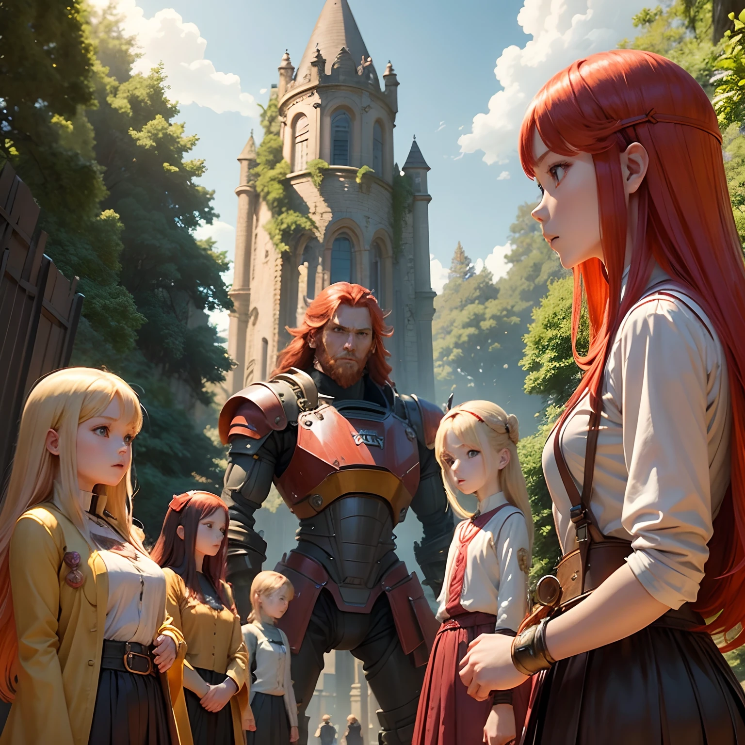 With the red-haired protagonist、With the blonde princess、With the inventor's childhood friend girl、With frogs、With robots、With primitive girls、Demon King's、7、An adventure that transcends time and space