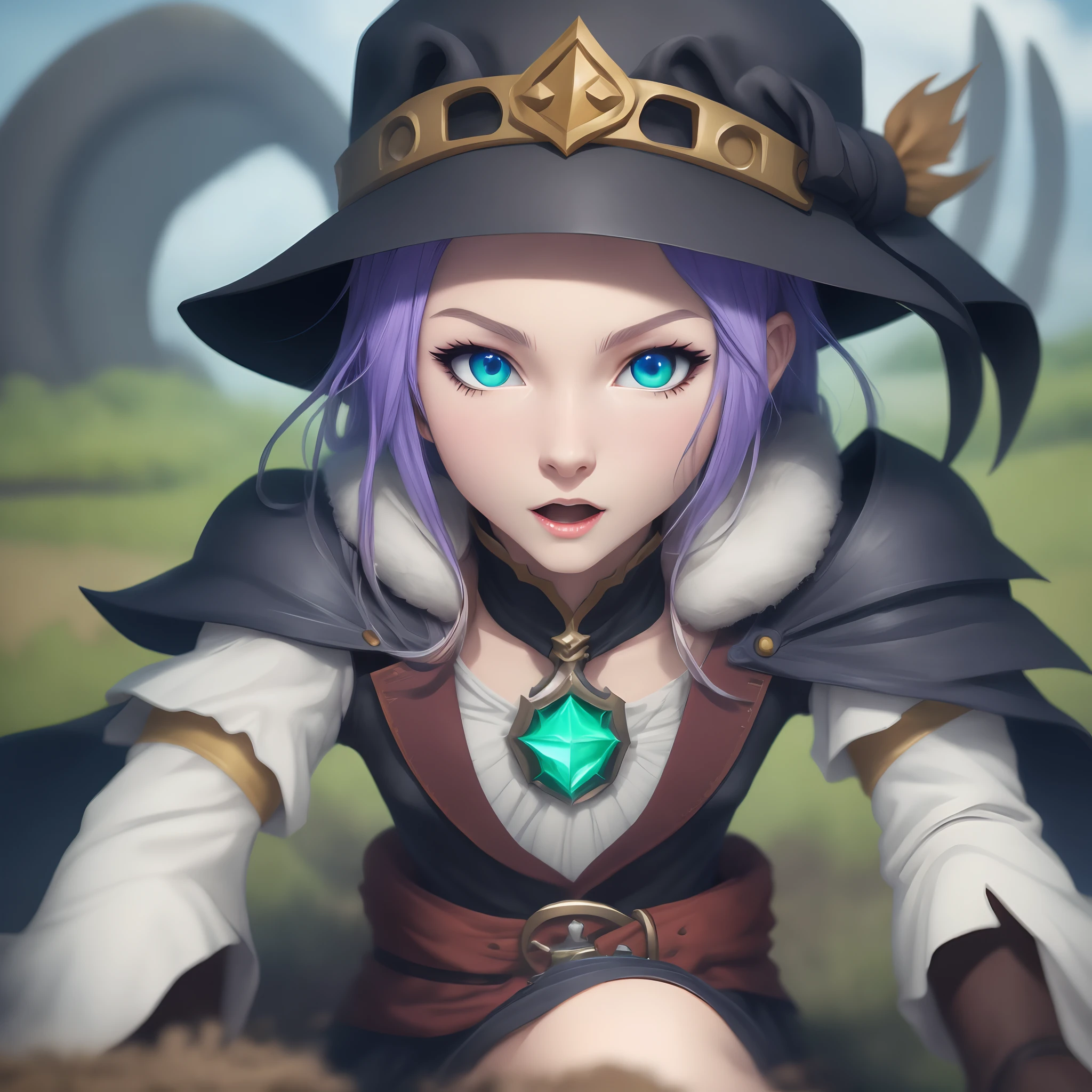 Make veigar from lol in studio ghibli style, anime, 4k, close up