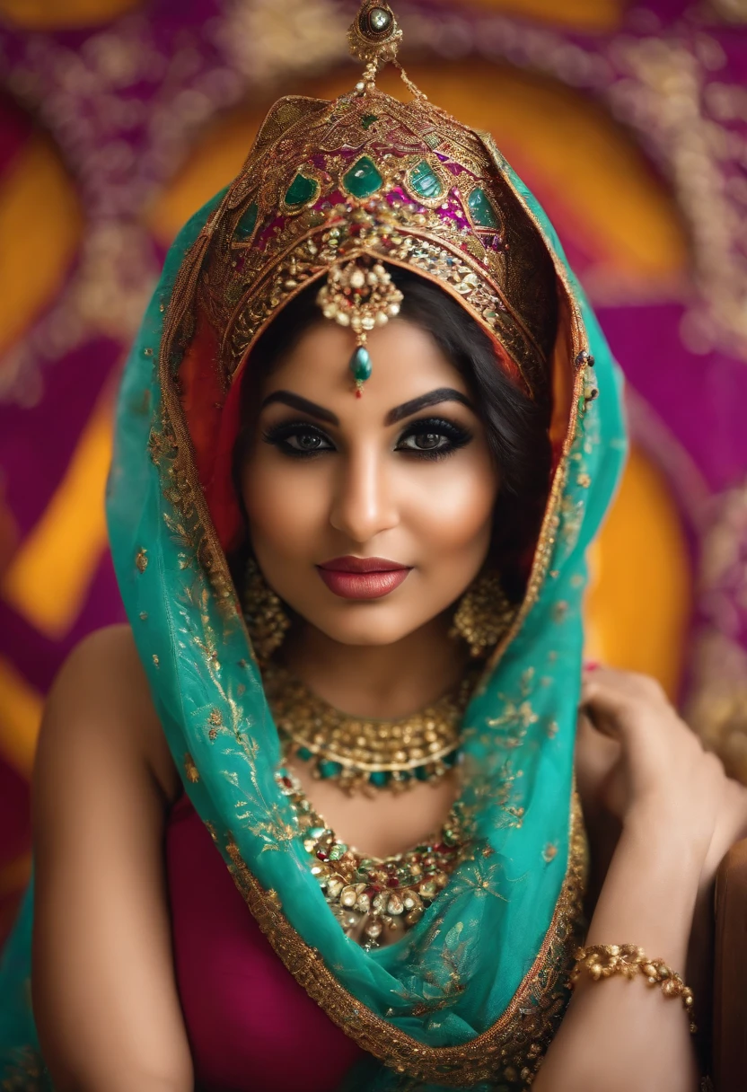 muslim hot woman with deep navel,thick thighs,big eyes,chubby belly,big forehead,