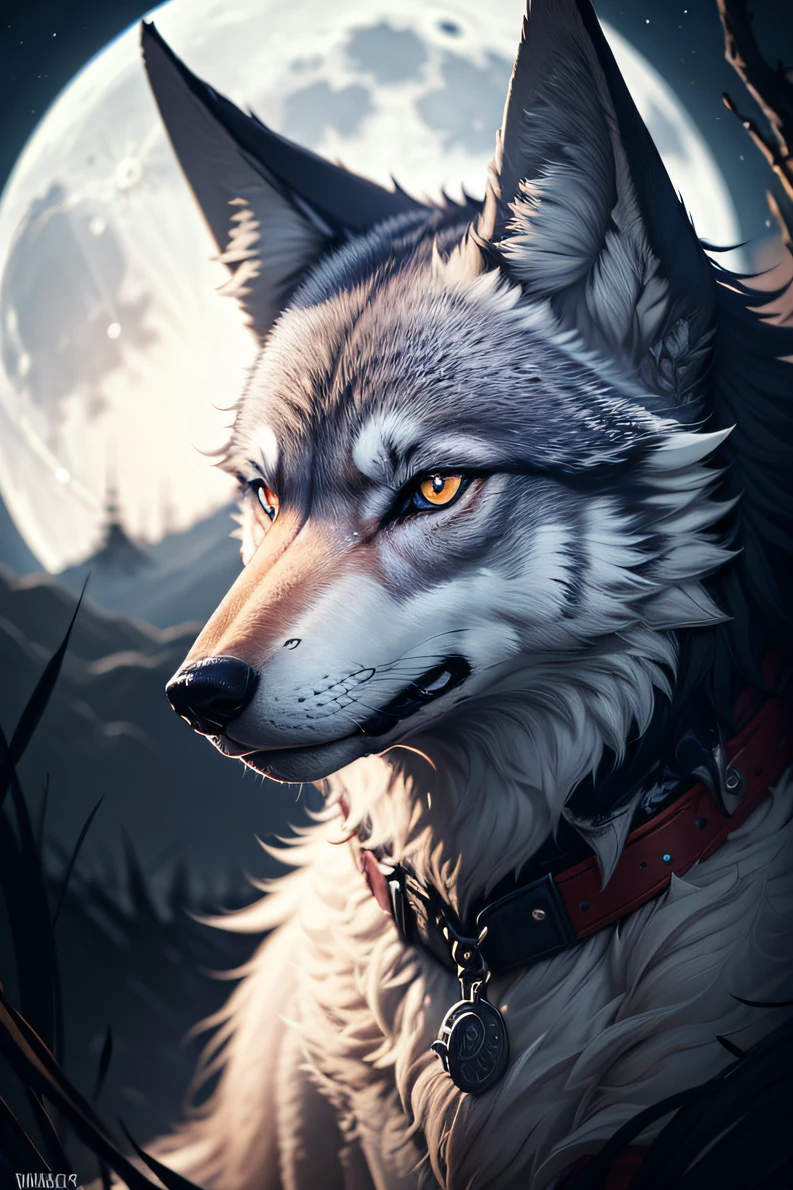 explicit furry artwork by taka,(feral wolf:1.1),(sheath),(cartoon wolf),collar,(four legged),low angle view(front view),(detailed eyes:1.3),(fluffy),(tuft), (correct anatomy:1.1),(4k,hd quality, detailed textures)