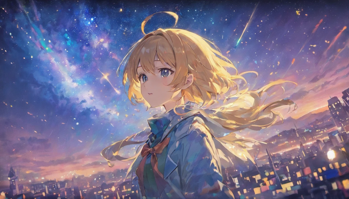 The entire galactic starry sky,a gorgeous,Flickering starlight,boundless,Fantastic attractions。