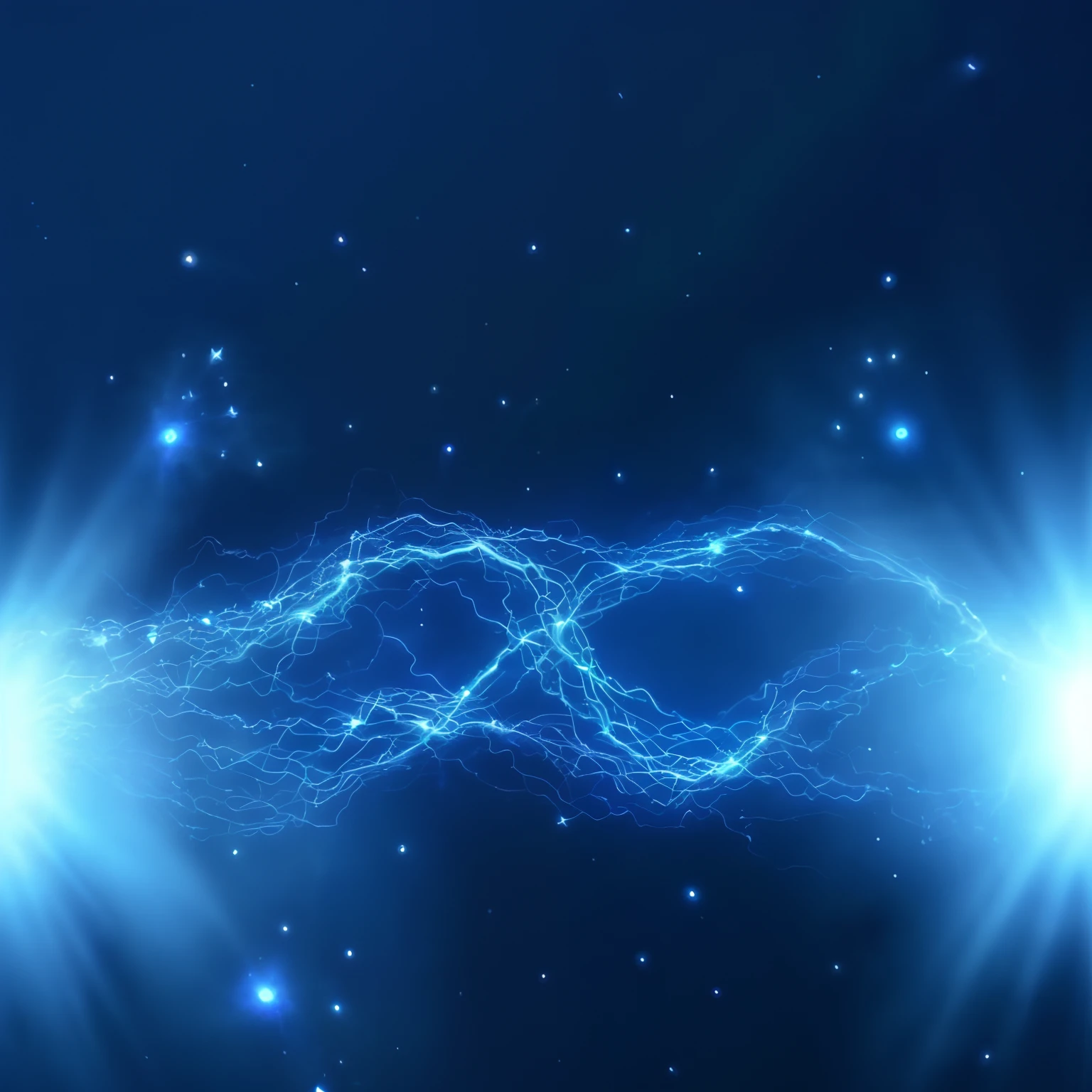 Close up of Blu-ray,There are some stars in the background, cosmic energy wires, electric aura with particles, blue lightning, electric wallpaper, electric aura, Quantum entanglement, electric sparks, wisps of energy in the air, With spark circuit, Power superpowers, Cross-dimensional lightning, electric aura, crackling blue lightning, electrified