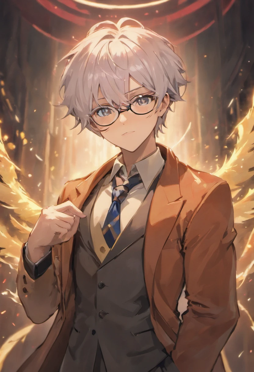 4K, High resolution, Best Quality, masutepiece, perfect colors, perfectly shaded, Perfect Lighting, Posted on: e621, (by Chunie), Furry, anthro, furry art,middle aged man,big back,White hair,Stubbles,Handsome face,Suit,scarf,Ospanther,eye glass,(Middle Age),detailed fur, Detailed face, Perfect face, (Stand Up), Detailed background, ((Bonifasco Lighting)), coda, (Detailed eyes), The perfect butler
