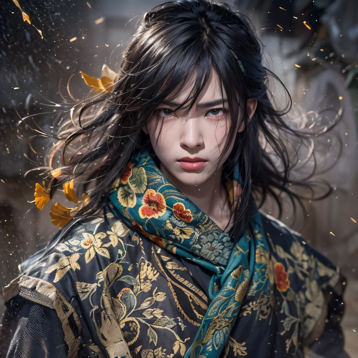 street corner(Armageddon)eyes filled with angry,He clenched his fists,Rush up,Deliver a fatal blow to your opponent,full bodyesbian,Full Body Male Mage 32K(tmasterpiece,Color Ultra HD)Long flowing black hair,Campsite size,zydink, The wounded lined up in the streets(废墟)Climb the streets, The scene of the explosion(废墟), (Linen batik scarf), Angry fighting stance, looking at the ground, Batik linen bandana, Chinese python pattern long-sleeved garment, rainbows(Abstract propylene splash:1.2), Dark clouds lightning background,Flour flies(realisticlying:1.4)Peonies,The national color is fragrant,Specializes in cooking and poetry slurry extraction,No pollution,Good at playing piano and singing。 Orchids are fresh and tasteful