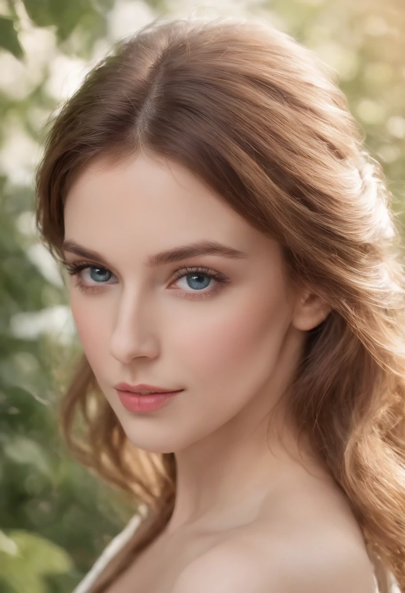 Jeune femme de 25 ans,Soyeux et doux avec de longs cheveux clair,Detailed, perfect blue eyes,taches de rousseur sur le visage,Ultra Perfection,Film quality,Porter une robe verte longue,Have detailed and perfect flowers in the hair,ultra HD,Litthing parfait,Mega HDTV,Ultra 4K