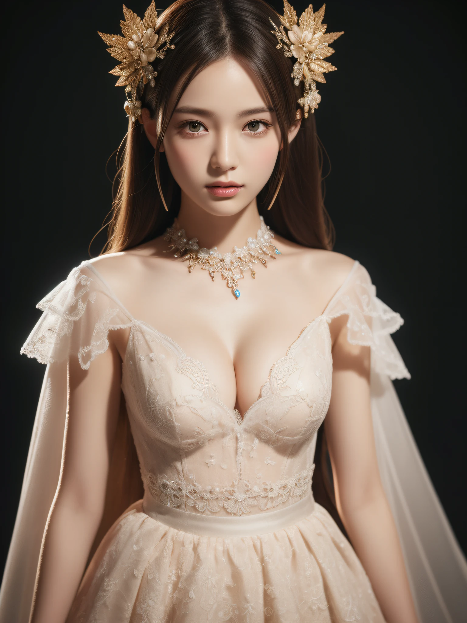 (masterpiece, best quality), super fine illustration, CG, wallpaper, HDR, high quality, high-definition ,(extremely detailed), 3d, blender, (((beautiful detailed background))),
BREAK
1girl, hair ornament, full body,