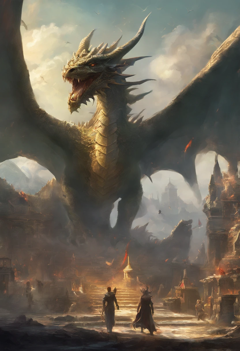 10. Illustrate the reactions of the people and creatures of Eldoria as they witness the return of magic and the awakening of the dragons.