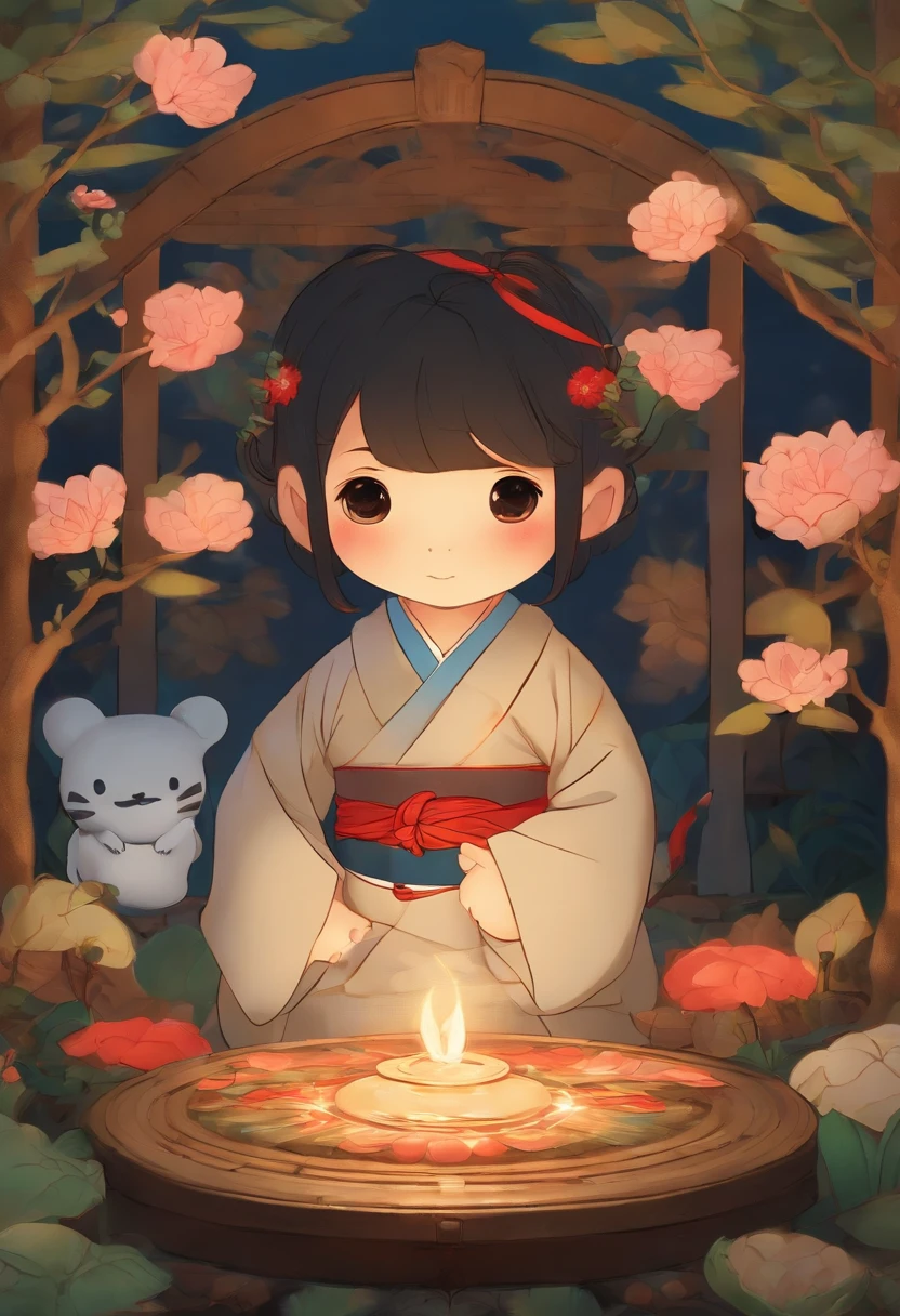 Round and cute yokai。small