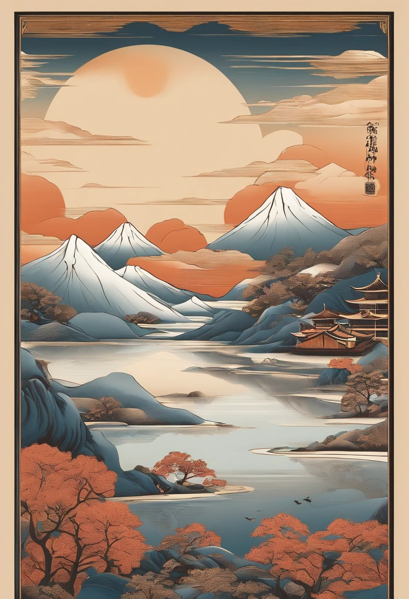 Carton packaging：With words such as Fengcheng frozen rice candy，Yamakawa，rios，rays of sunshine，Epic composition，shadowing，National style，A very detailed ukiyo-e style illustration，A masterpiece with packaging design，Lifelike illustrations，Layered composition，Calm and pastel palette - AR 3:4-upbeta-s 750-style original