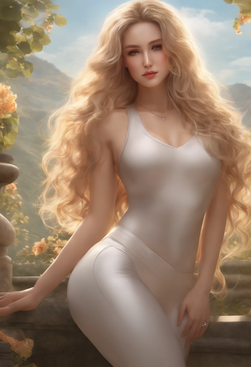 (Highly detailed body, highly detailed face, Top  Quality : 1.2), girls, Watching the viewer, (bra:1.2), (​masterpiece:1.3), (8K, Top  Quality: 1.4), (1Girl), beautifull face, (photorealiscic face), (bright hair, Long hair: 1.3), beautiful hairstyle, photorealistic eyes, Beautiful detailed eyes, (Realistic skin), beautiful skin, absurderes, appealing, The ultra-Highres, surreal, A highly detailed, Golden proportions, (Tousled long hair, Light-colored hair:1.2), (Sexy leggings and training clothes:1.3), (A variety of colors), (sleeveless), (Only half of the big breasts are visible:1.1), Her legs are pretty, Wearing her underwear, See-through leggings, Clothes that reveal your inner self, She closed her eyes, She sleeps lying down in a large meadow,