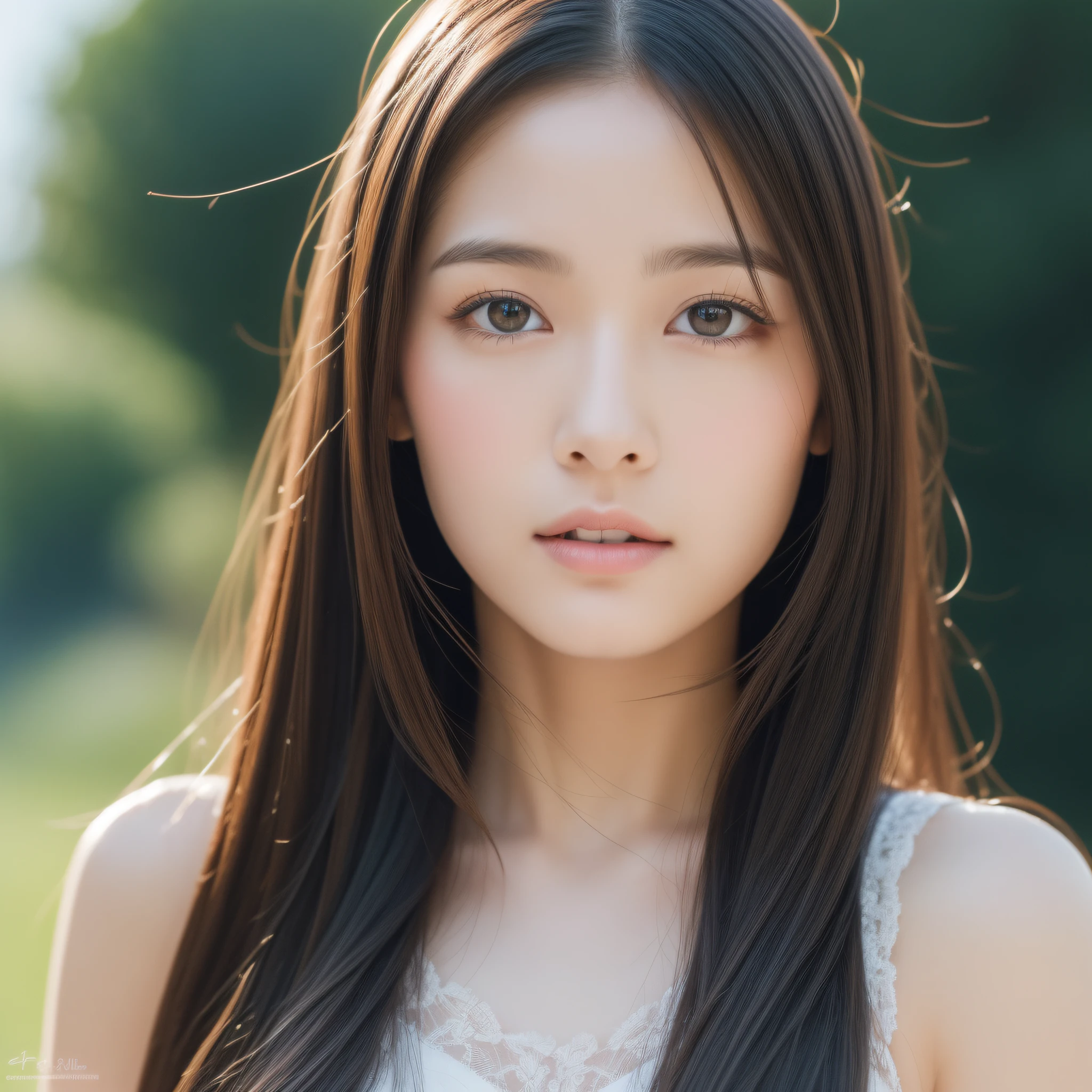 (hight resolution:1.3), (8K, Photorealsitic, Raw photography, Top image quality: 1.4), japanes, (1girl in), beauitful face, (Lifelike face), (A dark-haired), Beautiful hairstyle, realisticeyes, beautiful finely detailed eyes, (real looking skin), Beautiful skins, enticing, 超A high resolution, A hyper-realistic, high detailing, the golden ratio, plein air, Windy, frombelow,１a person、 Half body shot,extremely detailed cute girl,(20yr old)、party dress、