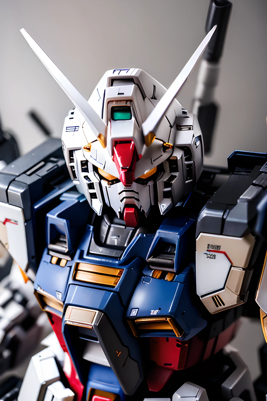 Gundam,Mobilesuit,(​masterpiece,top-quality:1.2),Hangar background,With a rifle,sheild