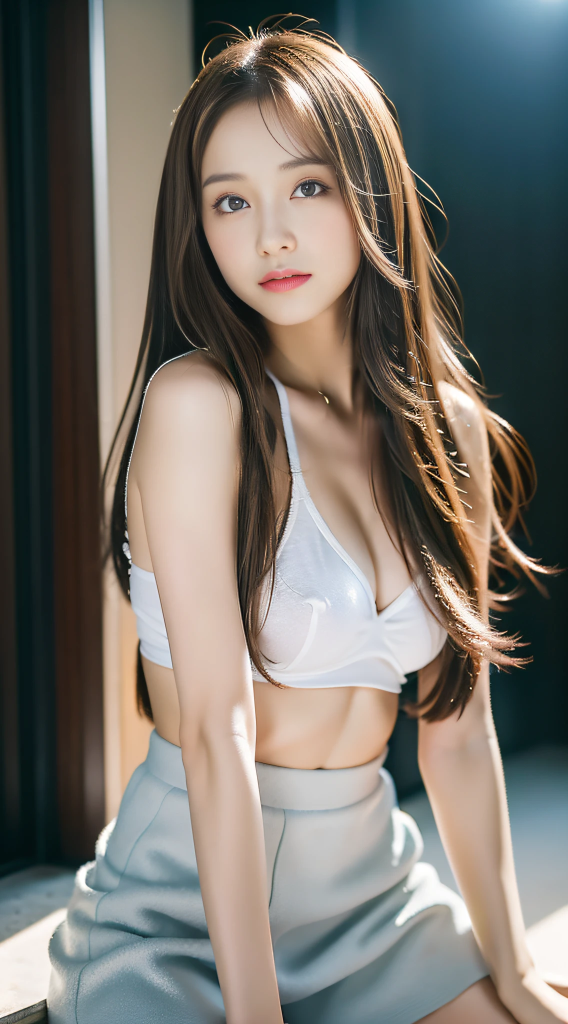 (32k,high detal,high-detail、masterpiece,Attention to detail,full body Esbian,独奏:1.6),Raw photo & realistic atmosphere,beautiful dark blue eyes,Detailed mouth,Glossy lips,Detailed eyebrows,Eyes drawn in detail with soft white skin that shines in every detail、azure eyes,Very beautiful eyes,Detailed lips、Very beautiful face,Very well-formed face、Lifelike face,shiny beautiful lips, Realistic Young Gravure Idol, Young Sensual Gravure Idol, Young Gravure Idol, Beautiful, Cute and sexy 16 year old90Women in Age Fashion,(Flushed,Incredibly beautiful 16-year-old girl,Brown shiny hair:1.5),(A girl who likes beautiful and cute 16-year-old Namie Amuro,Illuminate from the front:1.6),(well-shaped breasts,,Body with good style,:1.5),( Fashion influenced by Namie Amuro,Amler,Amler's Beautiful Girl,,90Wearing the tide of the times,micromini skirt,Wear platform boots:1.8)