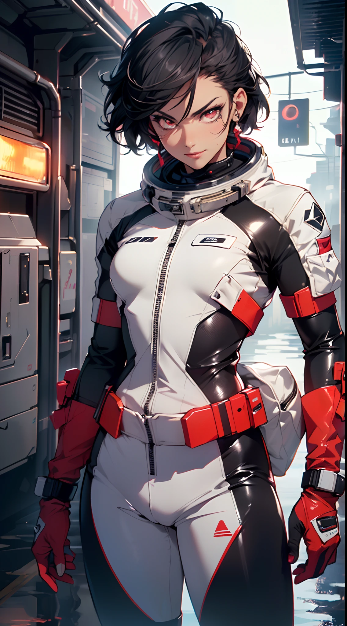 man:1.5,1 man,space adventure man,(((1man))),((man)),
(((1male,man:1.5,handsome man,male,male gender:1.5,male focus))),macho man,
((large black hair,disheveled hair,red hair,black hair,two-tone hair,slicked hair)),(((lustrous skin:1.5,tanned skin,bright skin: 1.5,skin tanned,shiny skin,very shiny skin,shiny body,illuminated skin))),(((red_eyes:1.2))),intricate eyes,beautiful detailed eyes,symmetrical eyes,man chest,handsome face,((muscular,hairy body,muscular man)),(((detailed face))),
alluring look,nsfw,
space suit pants,((bulge in pants)),((space suit outfit, red space suit,short sleeve spacesuit)),(wearing a space suit outfit:1.3,space suit clothes),((wet clothes,intricate outfit,intricate clothes)),
(dynamic pose:1.0),solo focus,((evil smile,evil look)),(centered,scale to fit dimensions,Rule of thirds),
cyberpunk city by the ocean at night, with bright neon signs and dark stormy clouds and puddles, scenery:1.25,
highres, sharp focus, (ultra detailed, extremely detailed), (photorealistic artwork:1.37),(extremely detailed CG unity 8k wallpaper),((synthwave background theme)),(((vibrant colors))),(intricate background),(masterpiece),(best quality),