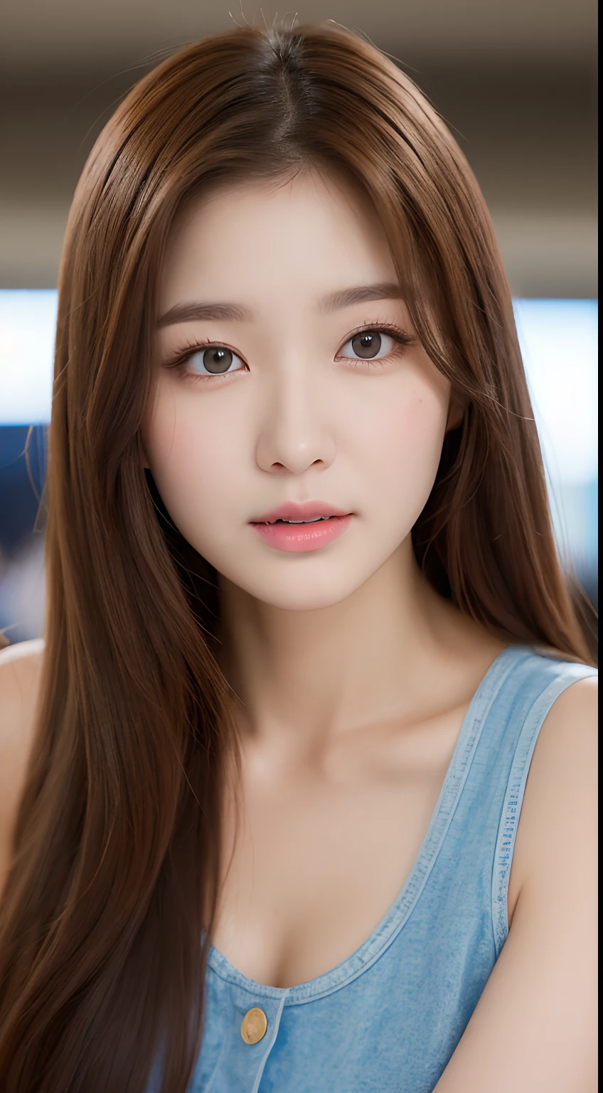 masterpiece, Highest quality, Very detailed, To the camera, Very detailed Very detailed, Sharp features, Very detailed, Clear focus, Perfect Face, Perfect Face, Perfect eyes with perfect symmetry, Perfect Plump Lips, 18Old woman , lamp, Very detailed, atmosphere, High resolution, full of energy, 动态工作室lamp光, National Foundation, ((Dark Background)), Sexy Face, Happy expression, Straight bangs, Large Breasts, Completely naked,