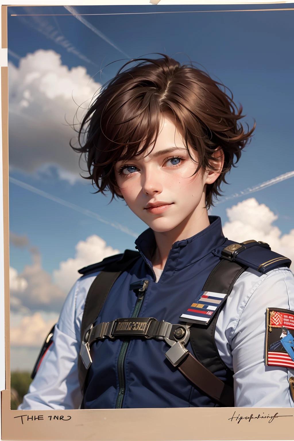 masterpiece,highres, highest quality,intricate detail,best texture,realistic,8k,soft light,perfect shadow,
outdoor,sunny,airport,Fighter aircraft,fighter fleet,warehouse,
dajie,1girl,short hair,airforceUniform,airforce helmets,famous watch, cigar,sunglasses,thumb up,pistol on the waist,walking,