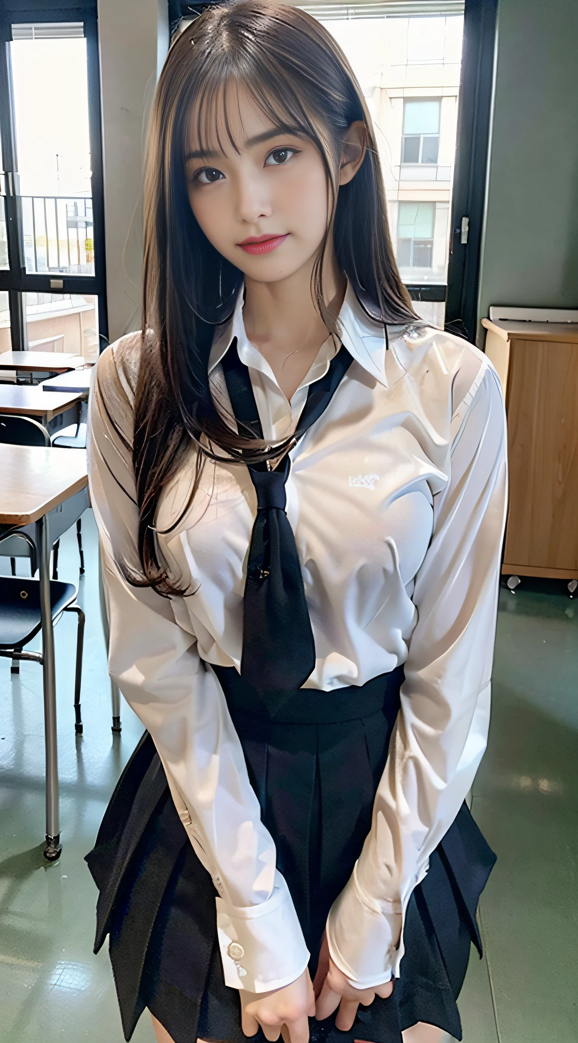(((32ｋ,high detal,high-detail、​masterpiece,Attention to detail,full body Esbian,独奏))),Raw photo & realistic atmosphere,beautiful dark blue eyes,Detailed mouth,Glossy lips,Detailed eyebrows,Eyes drawn in detail with soft white skin that shines with every detail、azure eyes,Very beautiful eyes,Detailed lips、Very beautiful face,Very well-formed face、Lifelike face,shiny beautiful lips, Realistic Young Gravure Idol, very beautiful school girl, ,Moderately beautiful, Young Sensual Gravure Idol, Young Gravure Idol, Beautiful, Cute and sexy１8 year old schoolgirl,the whole body is wet,dripped out,with a flushed face,Incredibly beautiful１8-year-old girl,short-cut,Brown shiny hair,Hair is wet,Dripping water,dripping,（M-shaped legs spreading in classroom,Lorena beautiful 18 year old schoolgirl,The skirt is flipped up,I see underwear:1.7）,（Black pantyhose,Beautiful fece,Looking at the camera：1.6）,（Black schoolgirl uniform chest languidly open,darkness,Very dark,A pitch-black classroom with no lights on,Illuminate the subject with a flashlight,spot light：1.6）,（Sexy body,well-shaped breasts,,Immature body, I'm anxious and about to cry,Moist eyes,cold smile,The glaring face is also beautiful：1.5）,（Uniforms are torn to tatters,Sexy exposure：1.8）